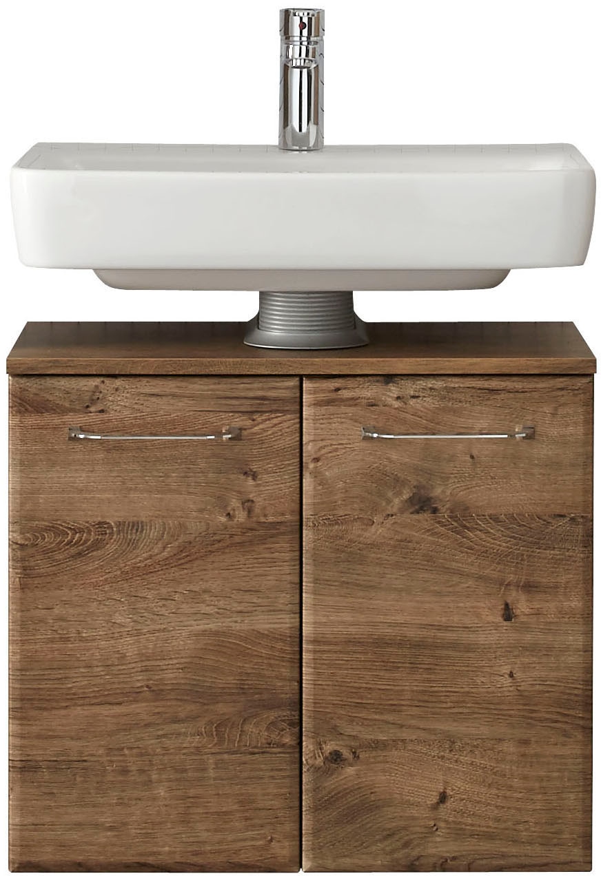 Saphir Badmöbel-Set »Quickset 2-teilig, Waschbeckenunterschrank und LED-Spiegelschrank«, (Set), ohne Waschbecken, inkl. Türdämpfer, 5 Türen, 6 Einlegeböden