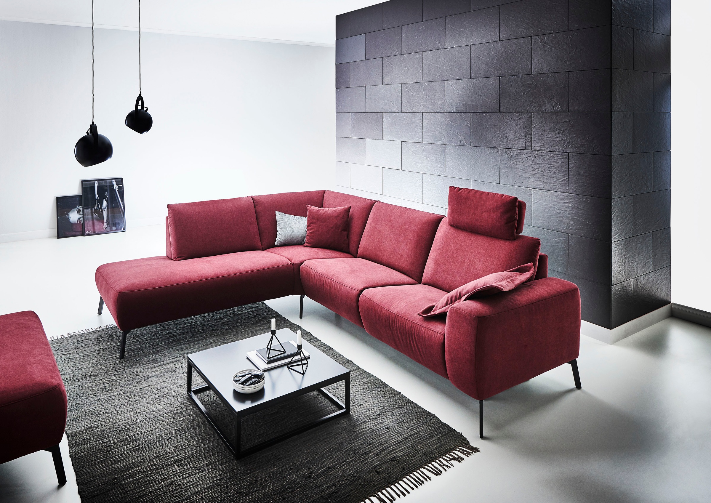 INOSIGN Ecksofa »Bellini L-Form«, incl. motorischer Relaxfunktio, wahlweise Easy Care-Bezug