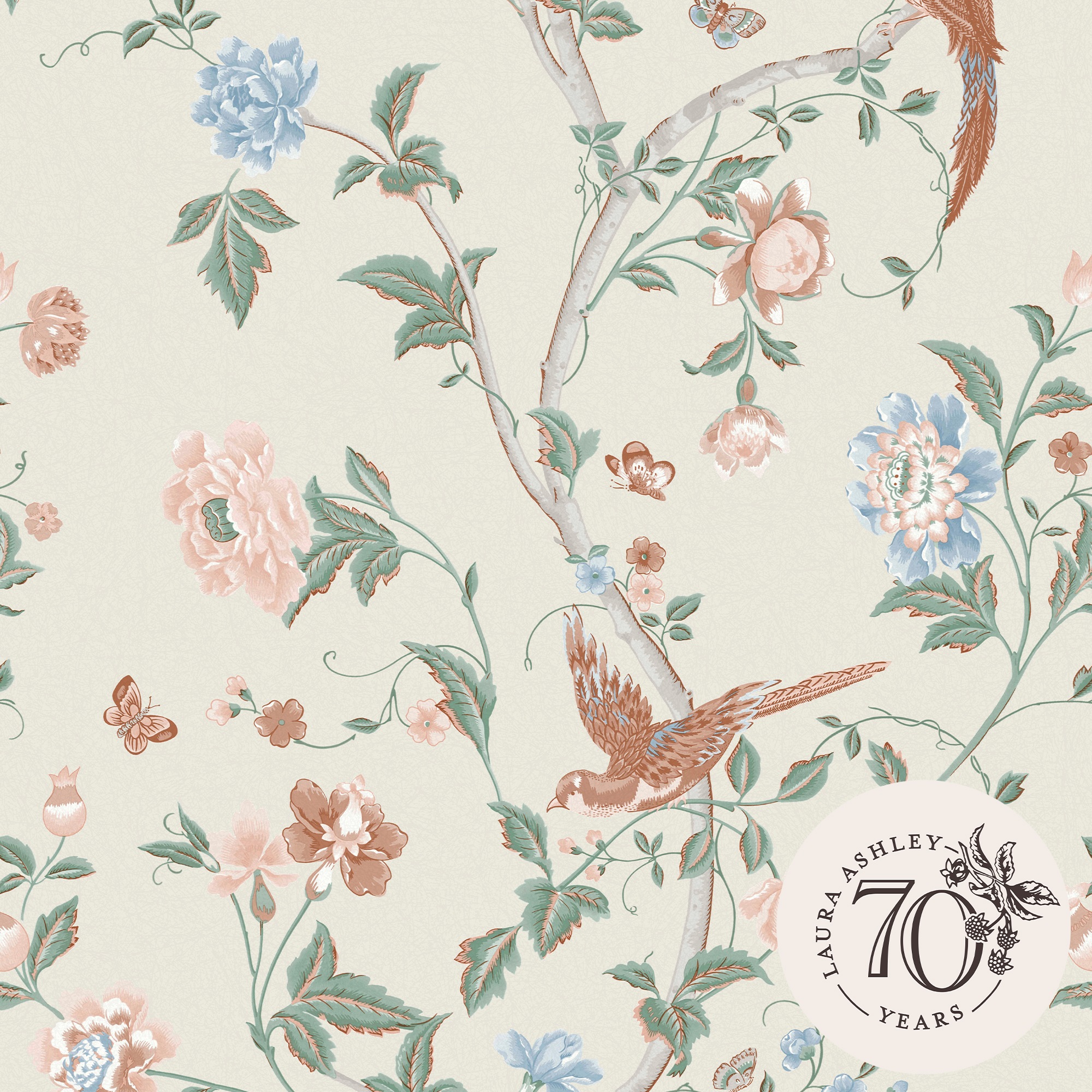 LAURA ASHLEY Vliestapete »Summer Palace«, geblümt, 10mx52cm (ca. 5m2)
