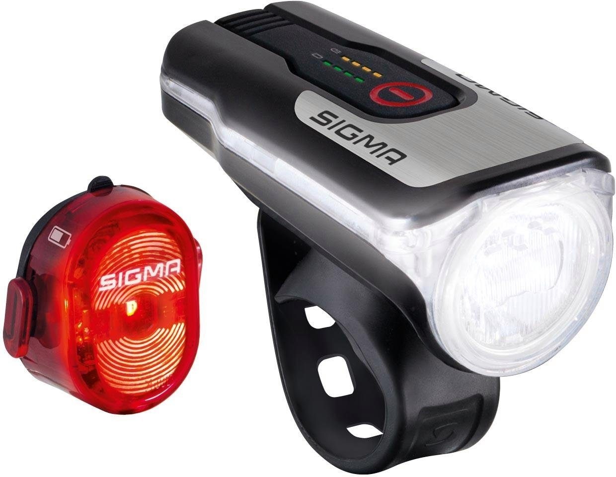 SIGMA SPORT Fahrradbeleuchtung »AURA 80 USB / NUGGET II K-Set«, (2)