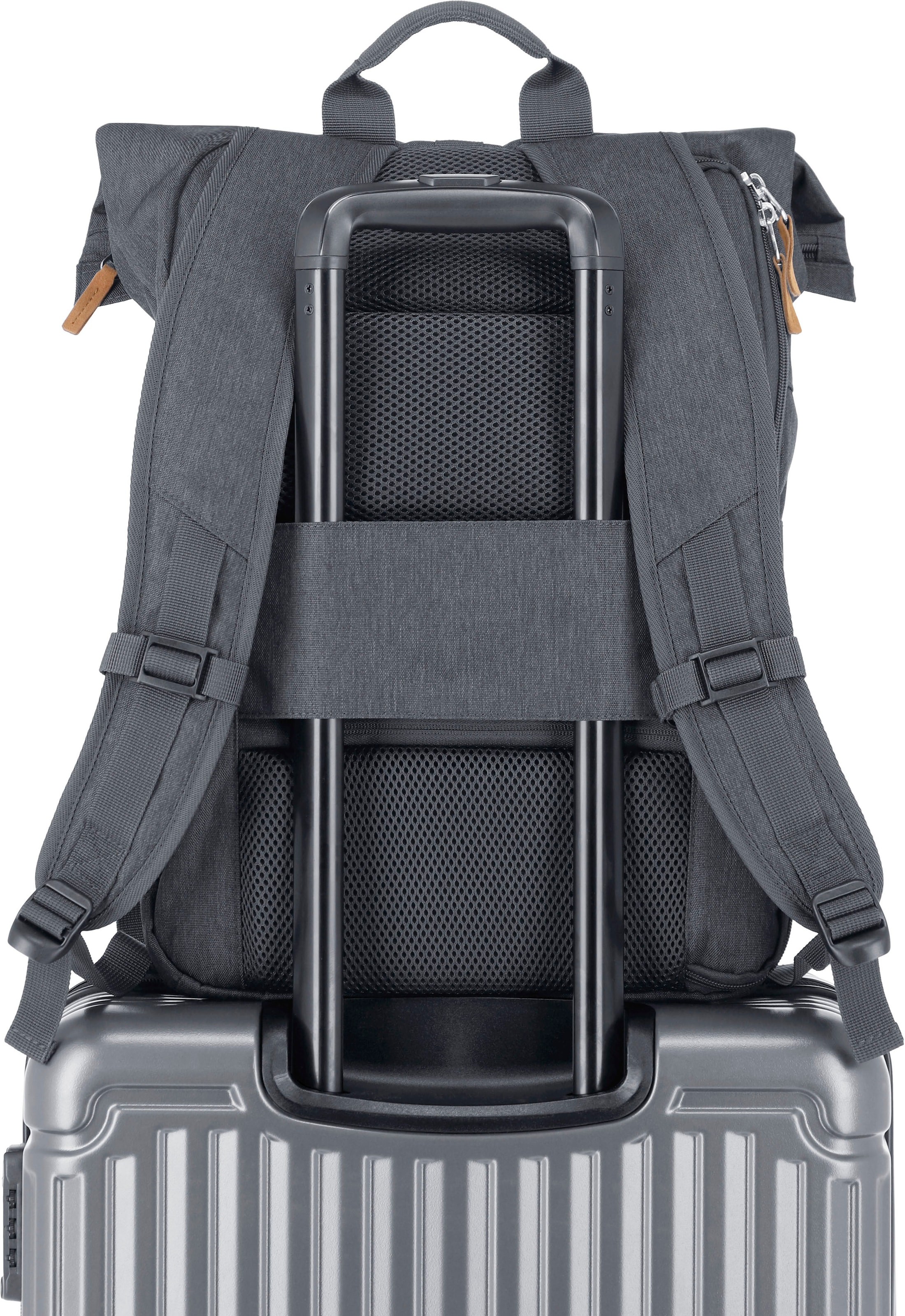 travelite Freizeitrucksack »BASICS Rollup Rucksack«, Arbeitsrucksack Sportrucksack Reiserucksack Schulrucksack