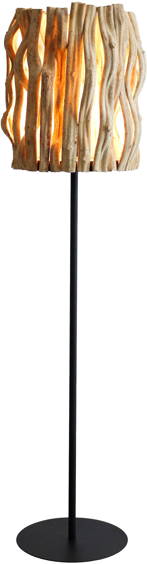 SalesFever Stehlampe »Walt« E27 1 Stk. handgefertigt, in Fackeloptik günstig online kaufen