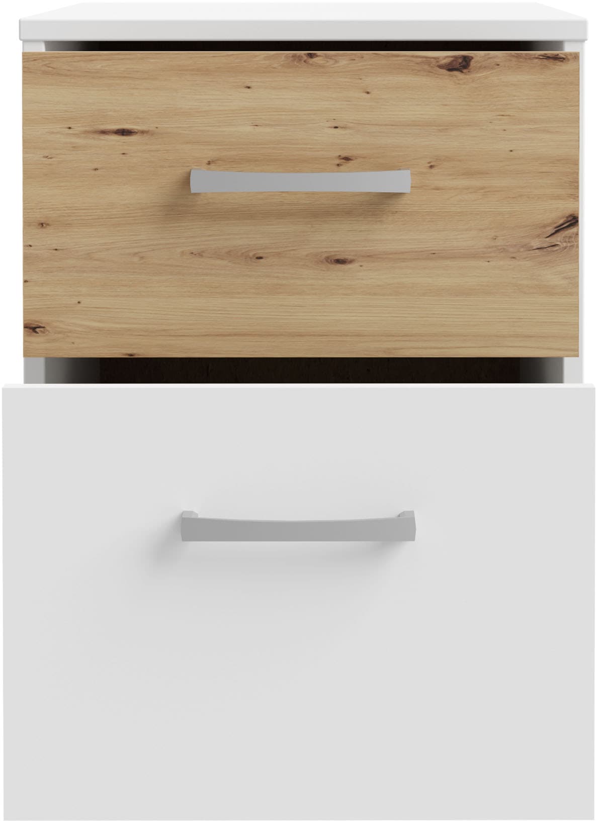 FORTE Nachtkommode »Culgoa« Nachtkomme, 2farbig, Stauraum, 2 Schubkästen