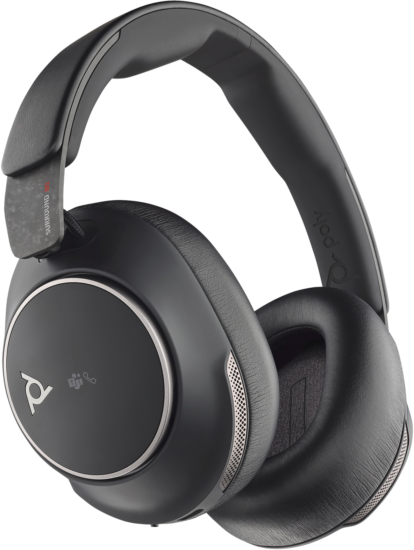 Poly Wireless-Headset »BT Headset Voyager Surround 80 USB-A/C Teams«, Bluetooth, Active Noise Cancelling (ANC), Active Noise Canceling