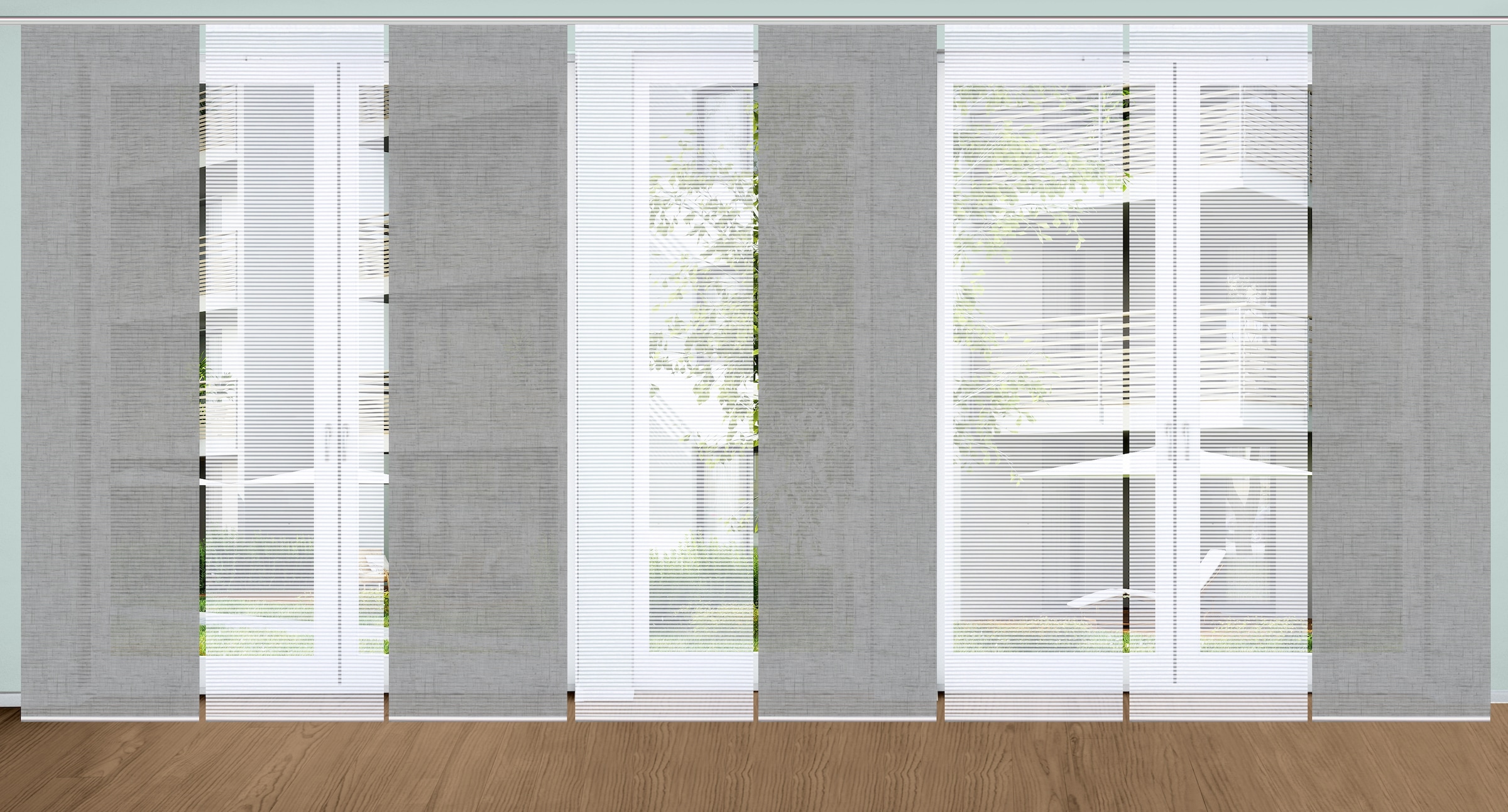 HOME in green Schiebegardine »ESTRA« Paneelwagen 8 Stk. tlg. SET DIGITALDRU günstig online kaufen