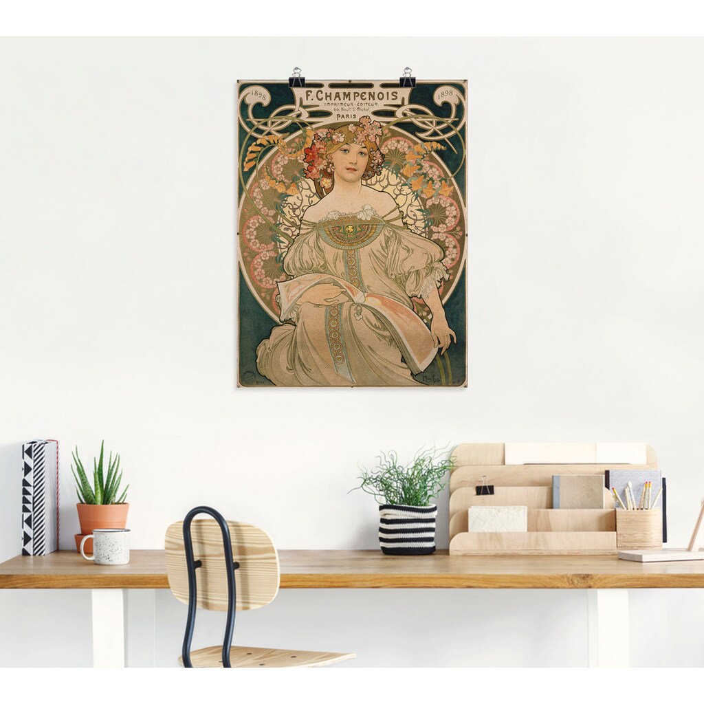Artland Kunstdruck »Plakat für F. Champenois. 1897«, Ausstellungsplakate, (1 St.), als Alubild, Leinwandbild, Wandaufkleber oder Poster in versch. Größen