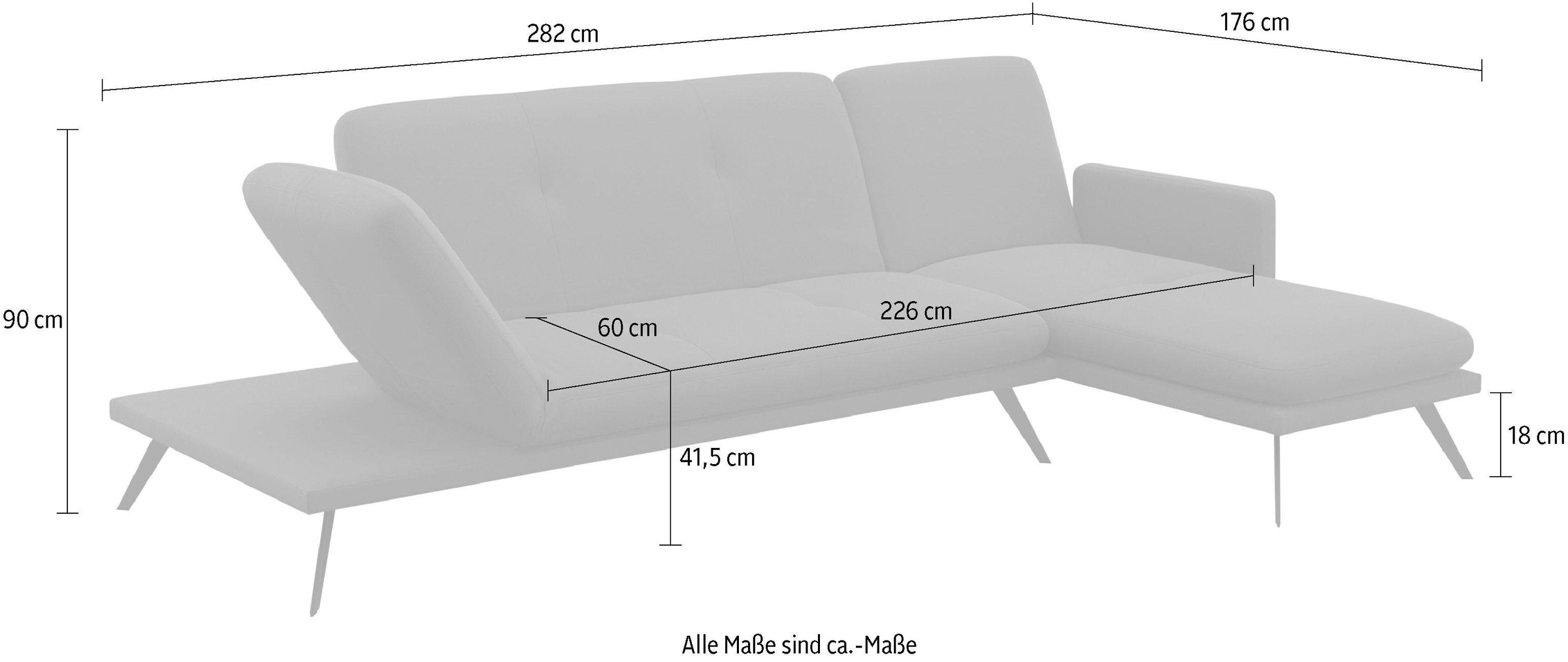 machalke® Ecksofa »butterfly, L-Form«