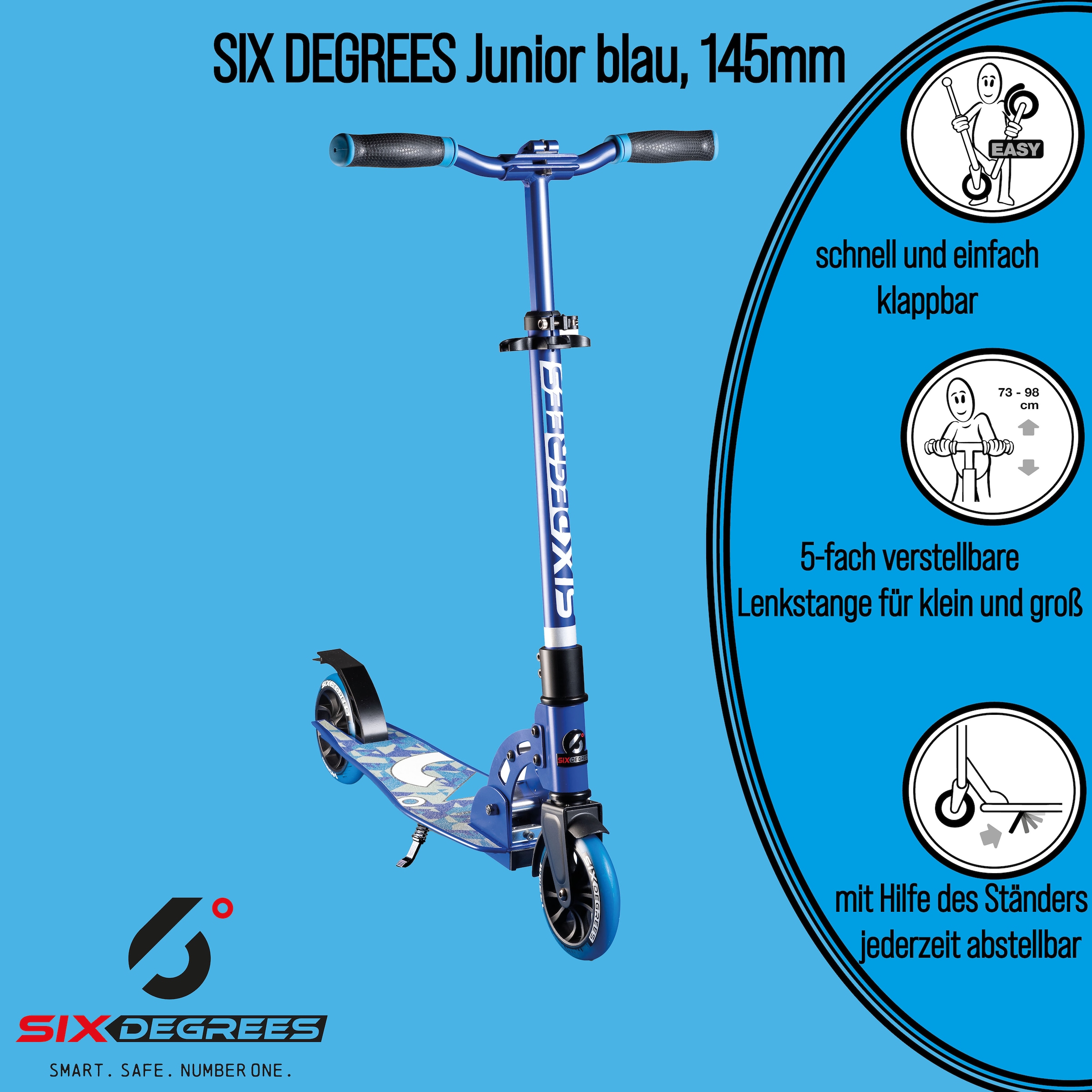 Six Degrees Scooter »Aluminium Scooter Junior 145 mm«