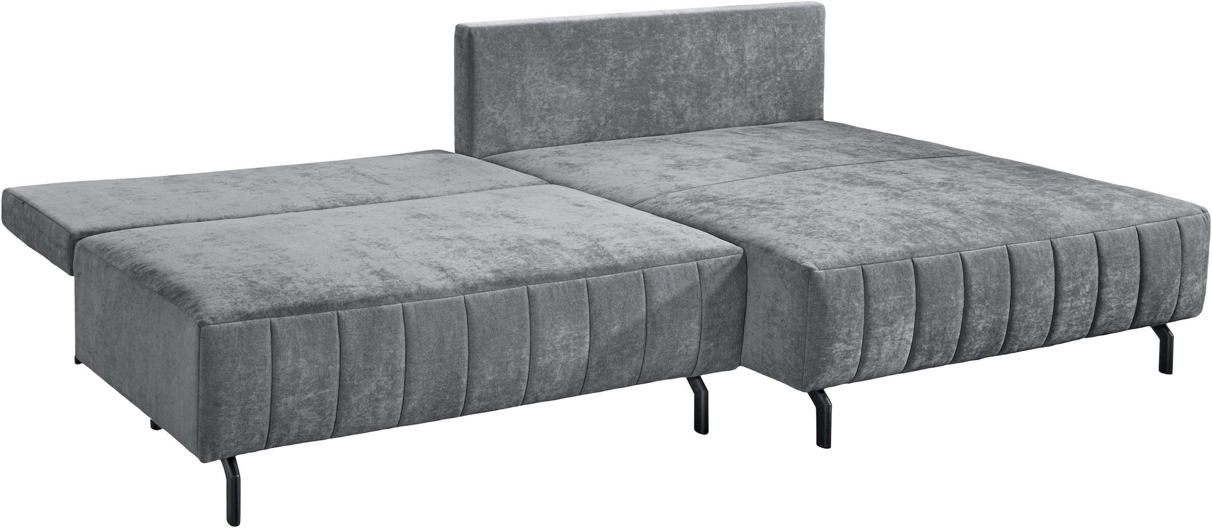 exxpo - sofa fashion Ecksofa inkl. Bettfunktion und Bettkasten, 15cm bodenfrei, Breite 262cm