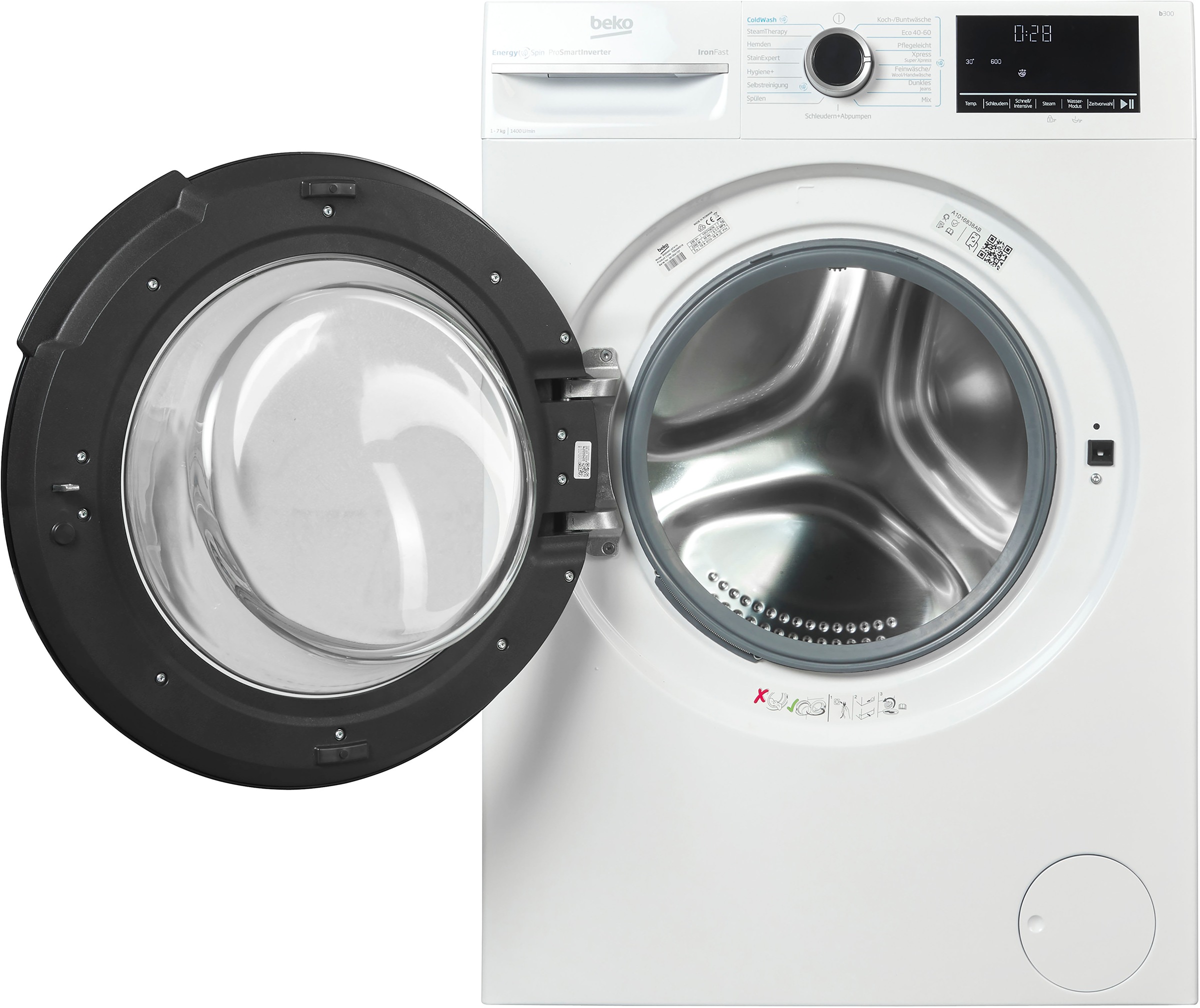 BEKO Waschmaschine »BM3WFU4741N«, 7 kg, 1400 U/min, Waschen mit EnergySpin: Bis zu 35 % Energie sparen – nicht nur in Eco