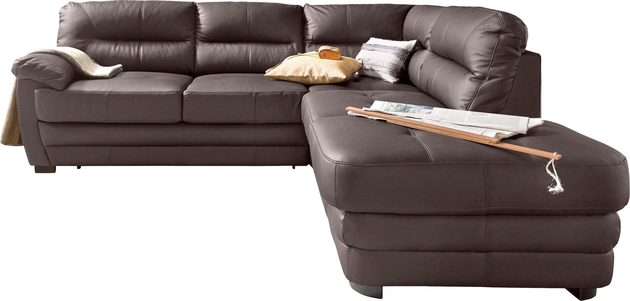 Polstergarnitur »Royale«, (Set), bestehend aus Ecksofa & Hocker, optional mit...