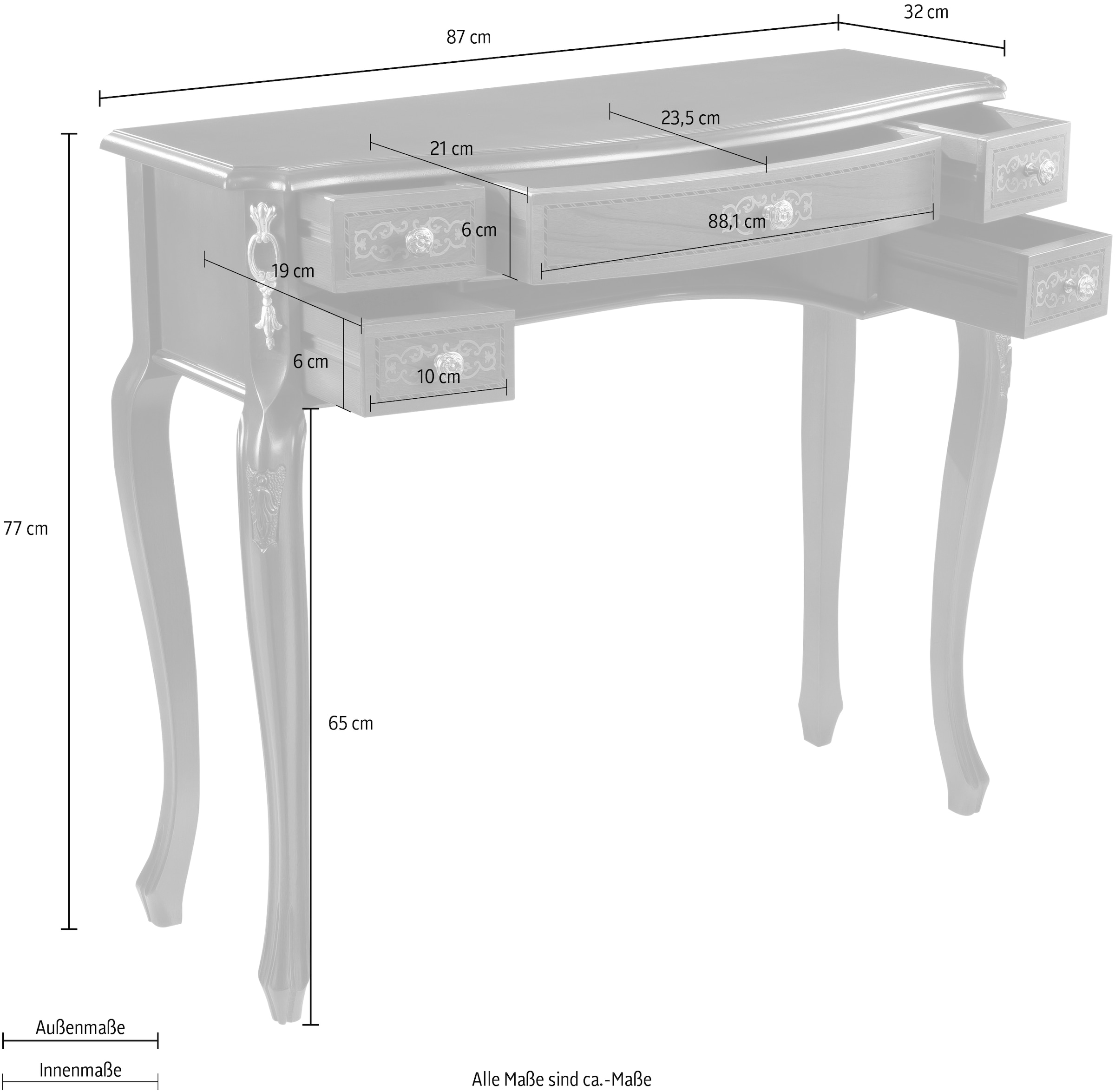 Home affaire Konsole »Alba«, Breite 87 cm