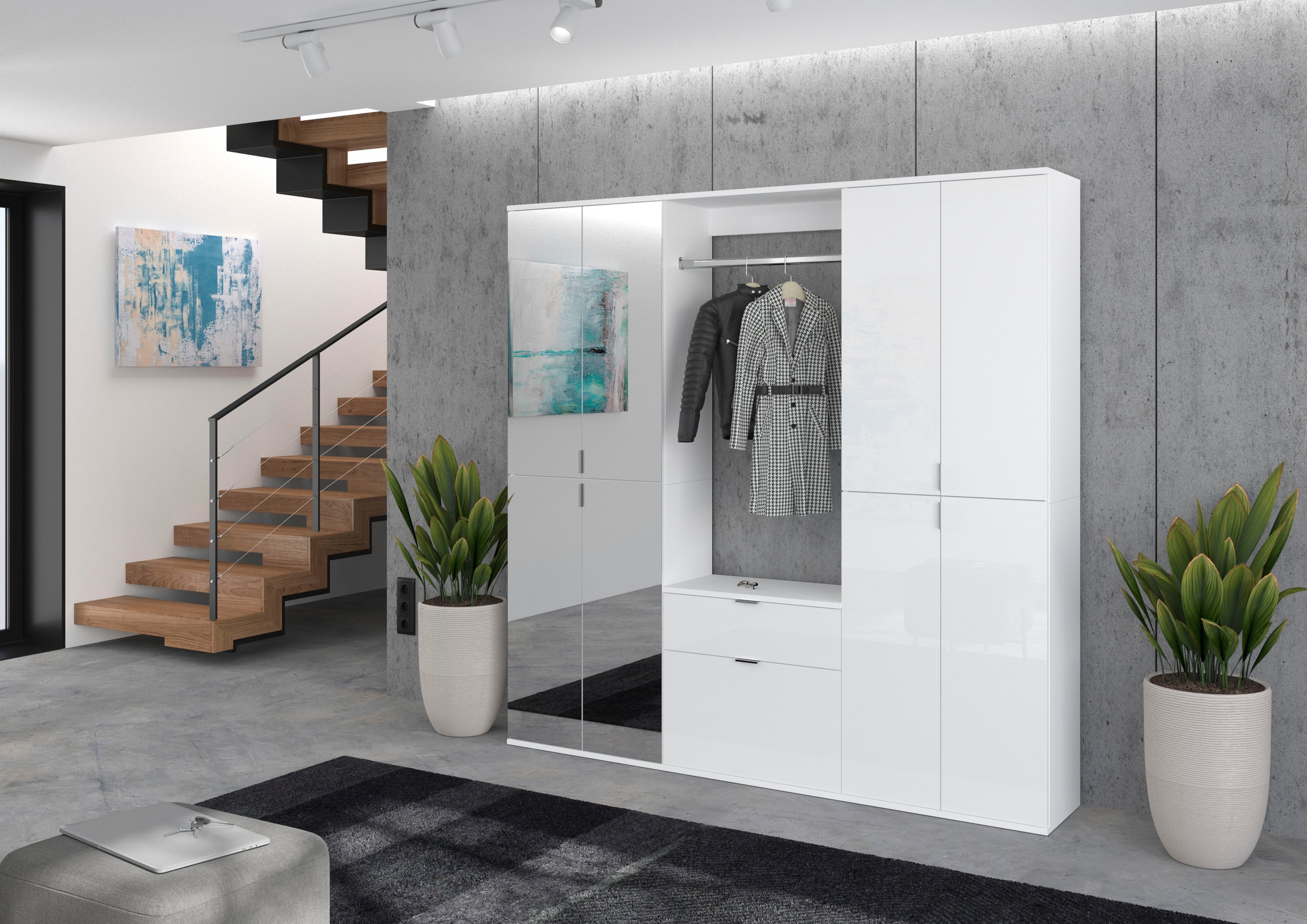 INOSIGN Garderoben-Set »Trondheim, Breite 60 cm, best. aus 2 Schränken, 4 T günstig online kaufen