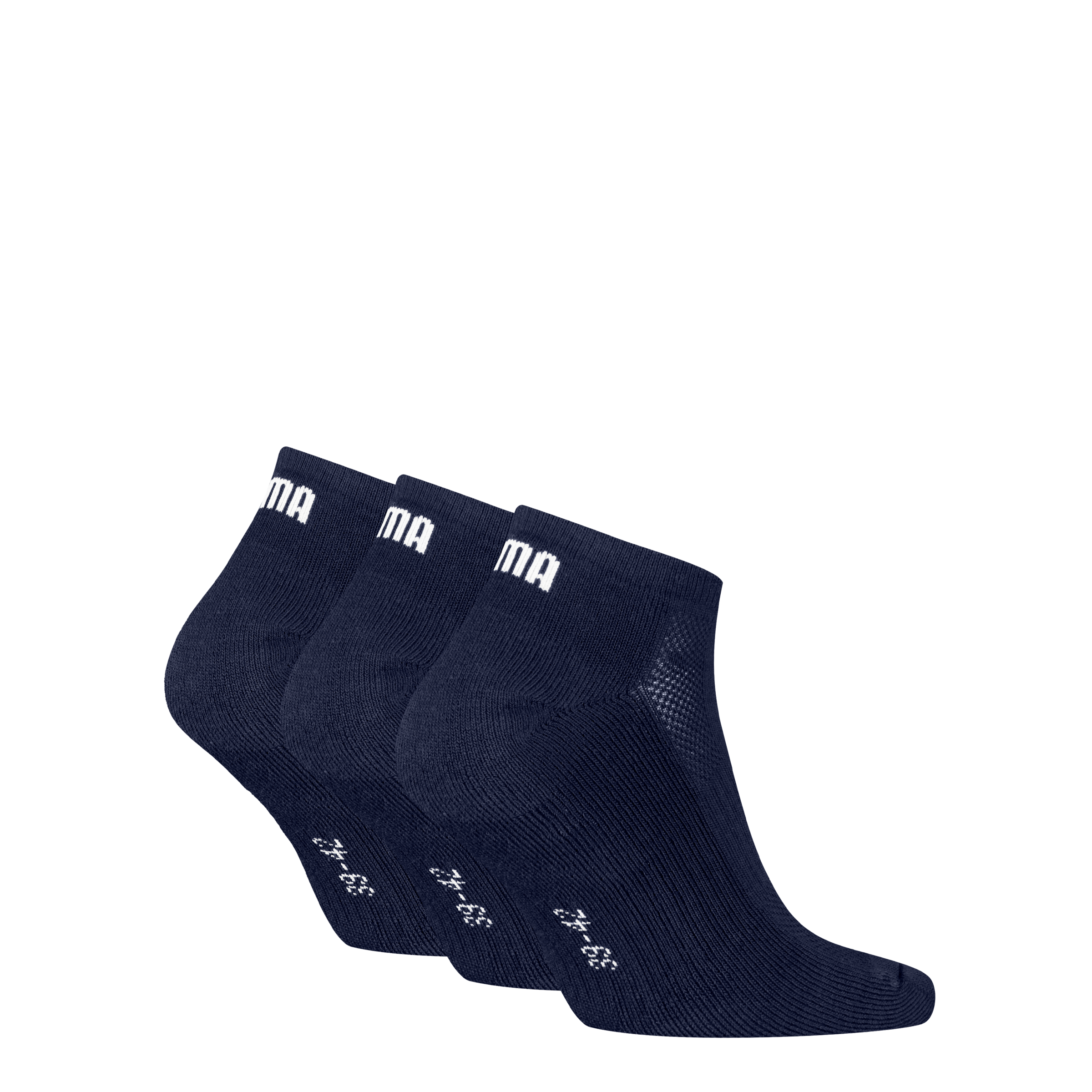 PUMA Sneakersocken »PUMA UNISEX CUSHIONED SNEAKER 3P«, (3 Paar), verstärkter Fersen-und Zehenbreich, Puma Cat-Logo
