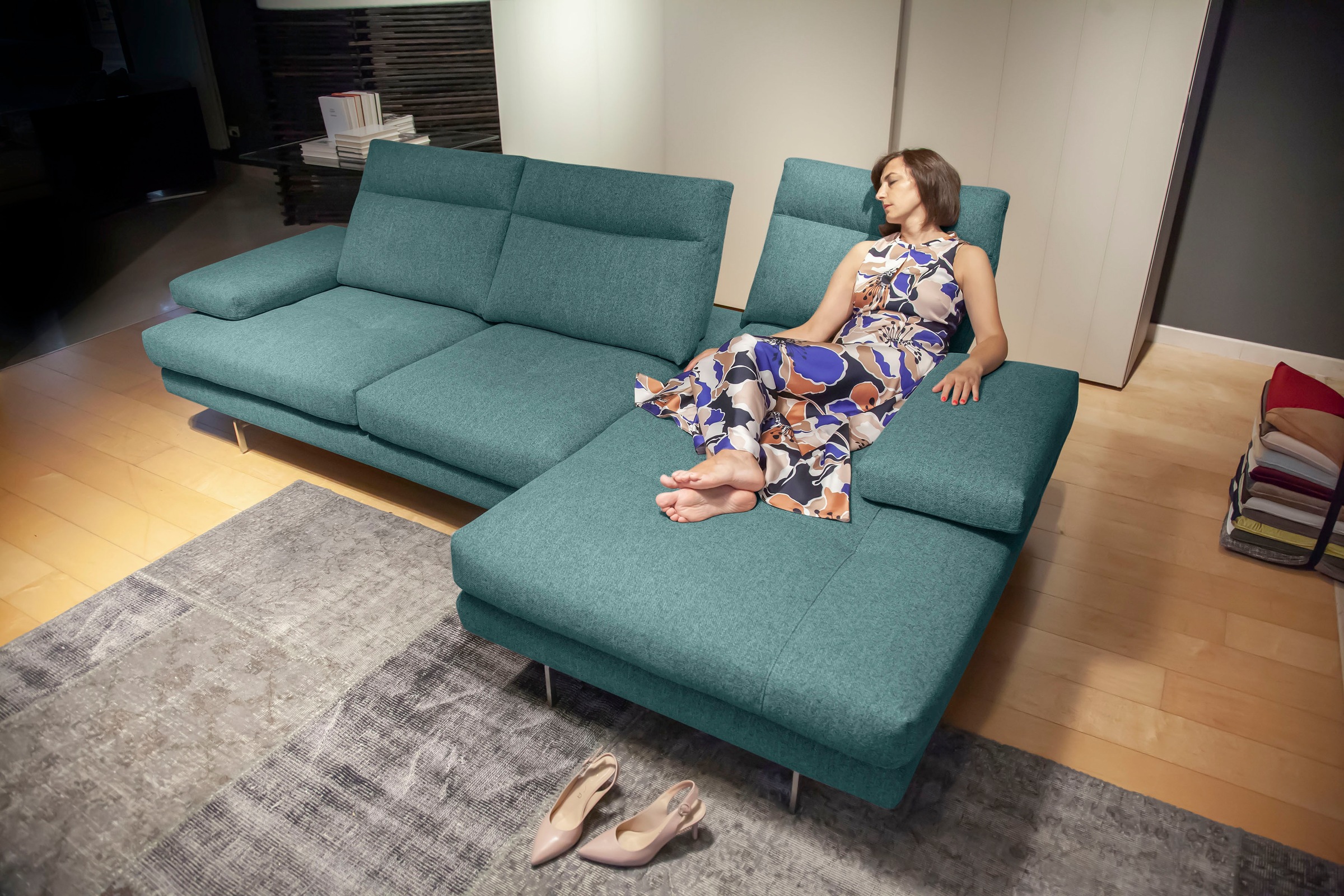 CALIA ITALIA Ecksofa "Toby Wing, B/T: 288/153 cm, Designsofa mit hohem Sitz günstig online kaufen