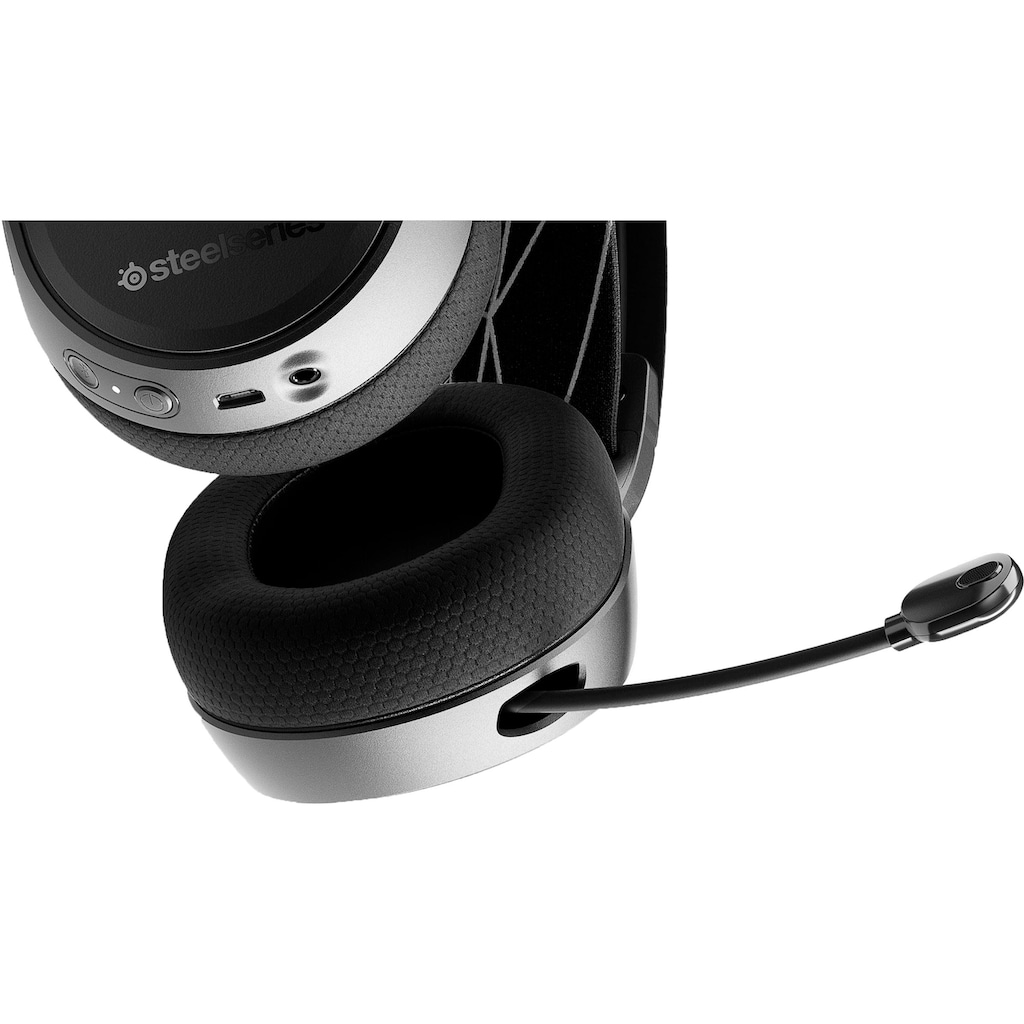 SteelSeries Gaming-Headset »Arctis 9 + Game Pass für PC«, A2DP Bluetooth-HFP-HSP-WLAN (WiFi), Rauschunterdrückung-Freisprechfunktion-integrierte Steuerung für Anrufe und Musik