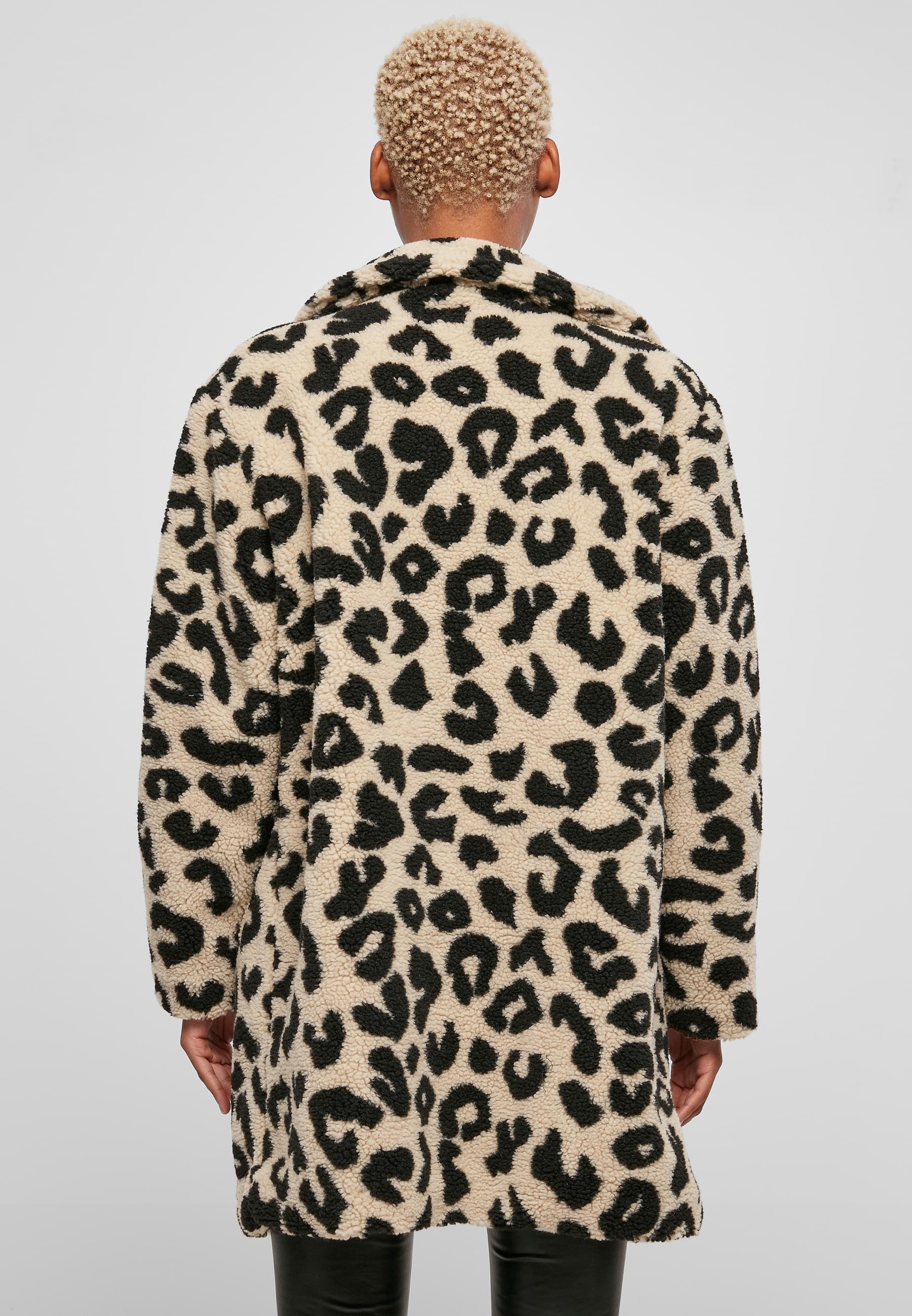 URBAN CLASSICS Winterjacke »Urban Classics Damen Ladies Oversized AOP Sherpa Coat« 1 Stk. tlg. ohne Kapuze