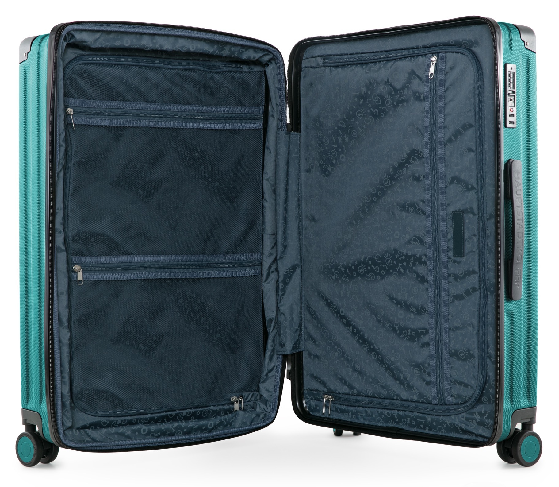 Hauptstadtkoffer Hartschalen-Trolley »Q-Damm, verschiedene Farben und Größen«, 4 Rollen, Hartschalenkoffer Reisekoffer Trolley mit TSA-Schloss