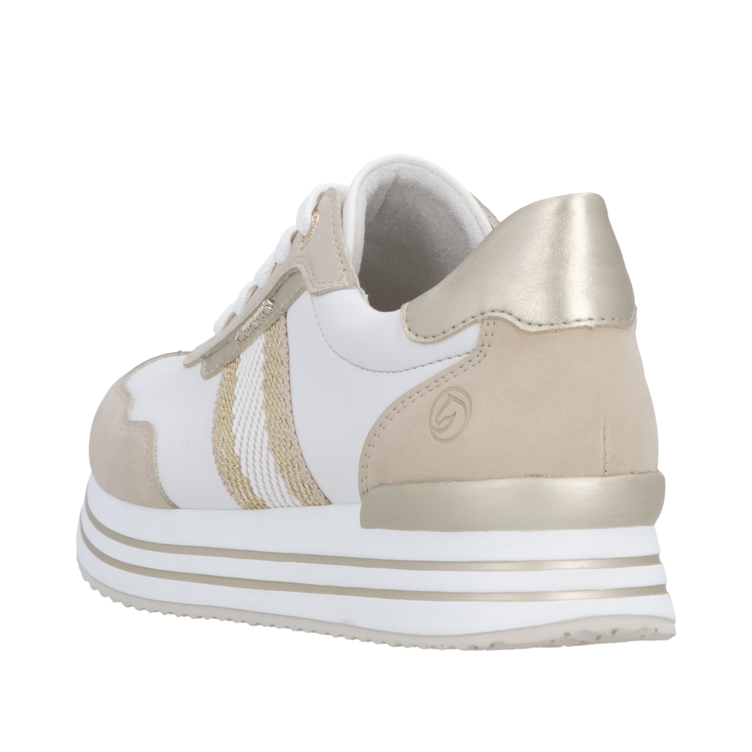 Remonte Plateausneaker  Halbschuh, Schnürschuh mit Metallicdetails und Softfußbett