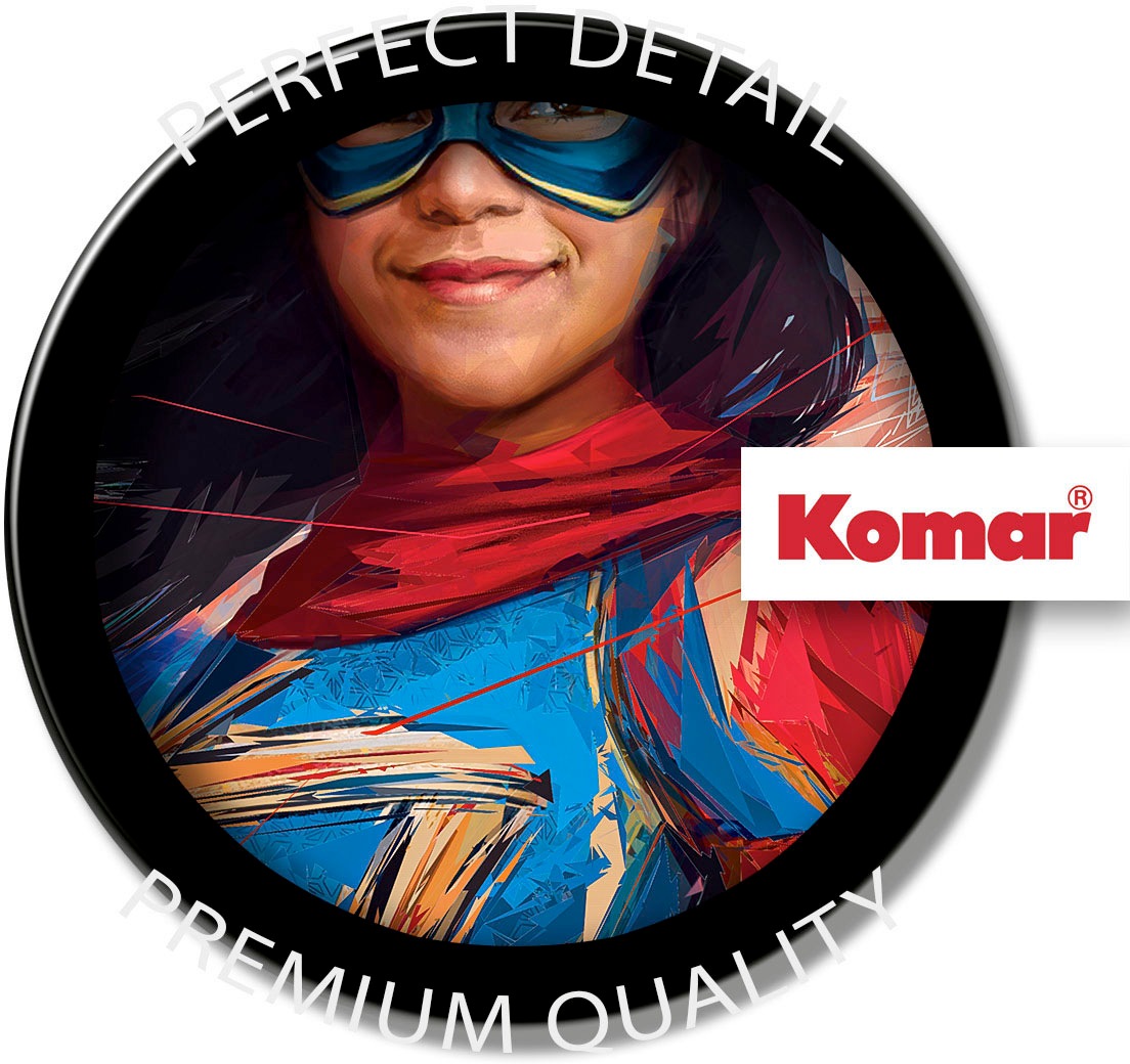 Komar Leinwandbild »Miss Marvel - Größe 40 x 40 cm«, Disney, (1 St., 40 x 40 cm (Breite x Höhe), Keilrahmenbild mit Echtholzrahmen, Kinderzimmer