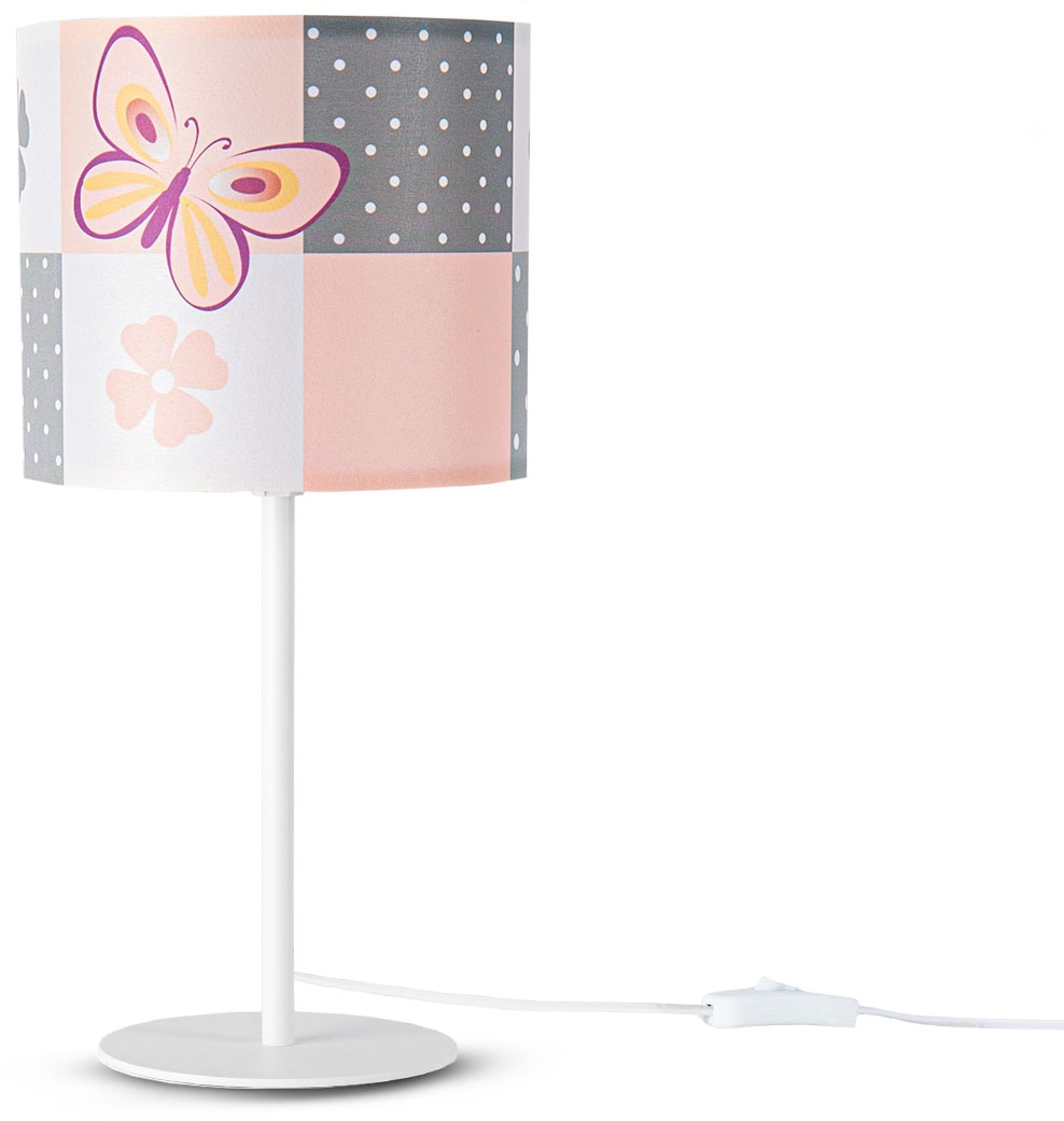 flammig-flammig, Lampe 1 Home E27 online bestellen Blumen Kinderzimmer Schmetterling Rosa Karo »Cosmo Paco Deckenlampe Deckenleuchte 220«,