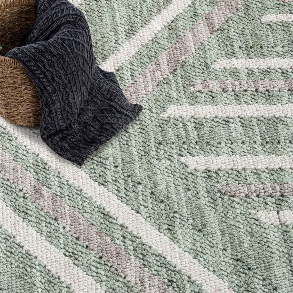 Carpet City Teppich »LINDO 7590«, rechteckig, 11 mm Höhe, Kurzflor, Hochtief-Muster/ 3D-Effekt, Fransen, Boho-Stil, Wohnzimmer