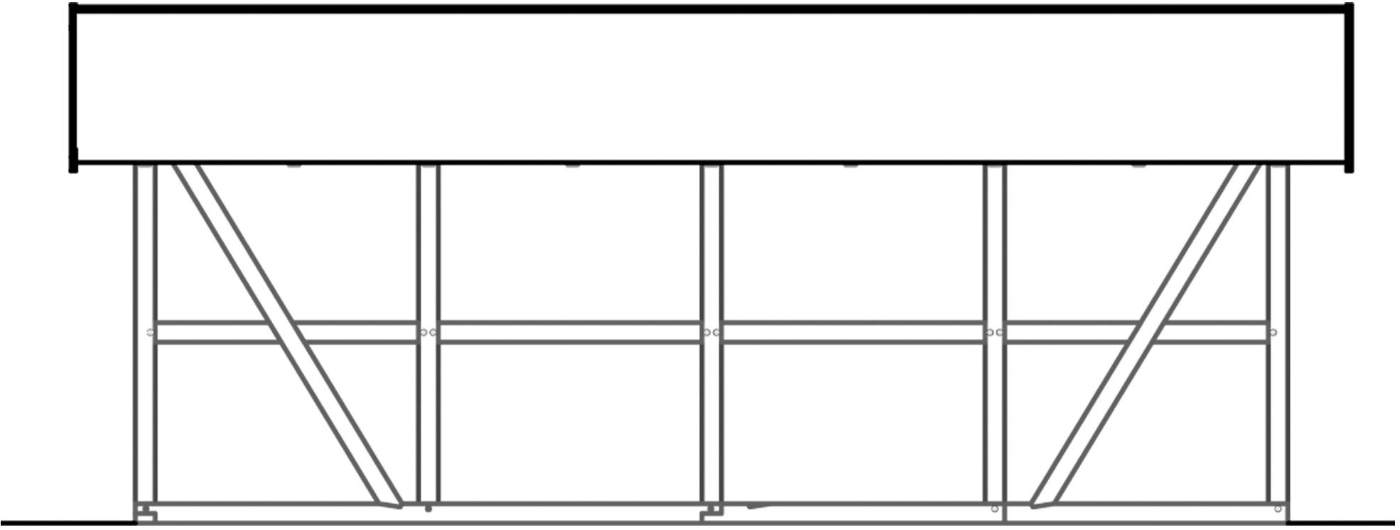 Skanholz Doppelcarport »Schwarzwald«, KVH-Fichte, 560 cm, Natur, mit Dachlattung
