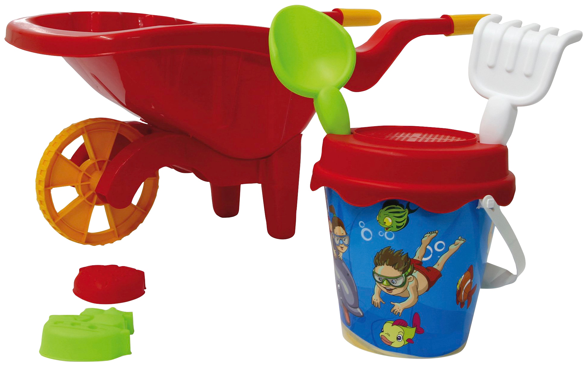 Jamara Sandform-Set, mit Schubkarre, 6-teilig