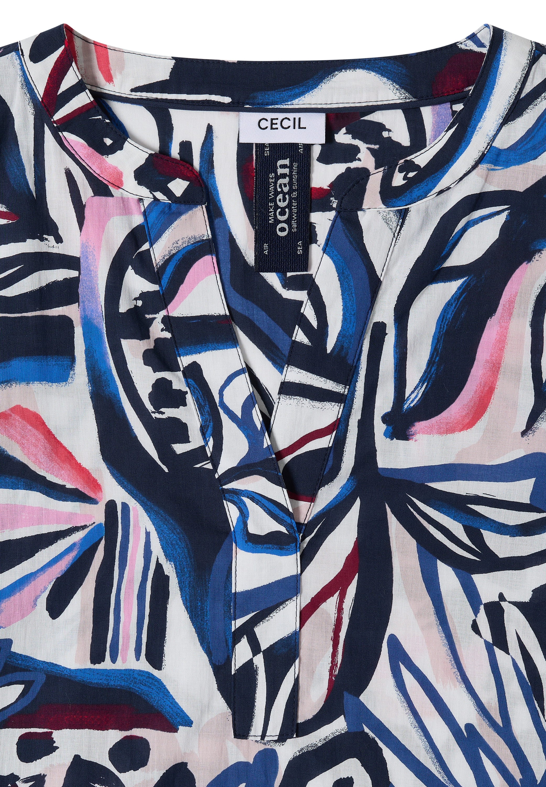 Cecil Druckbluse 3/4-Arm Sommerbluse mit Multicolor Print