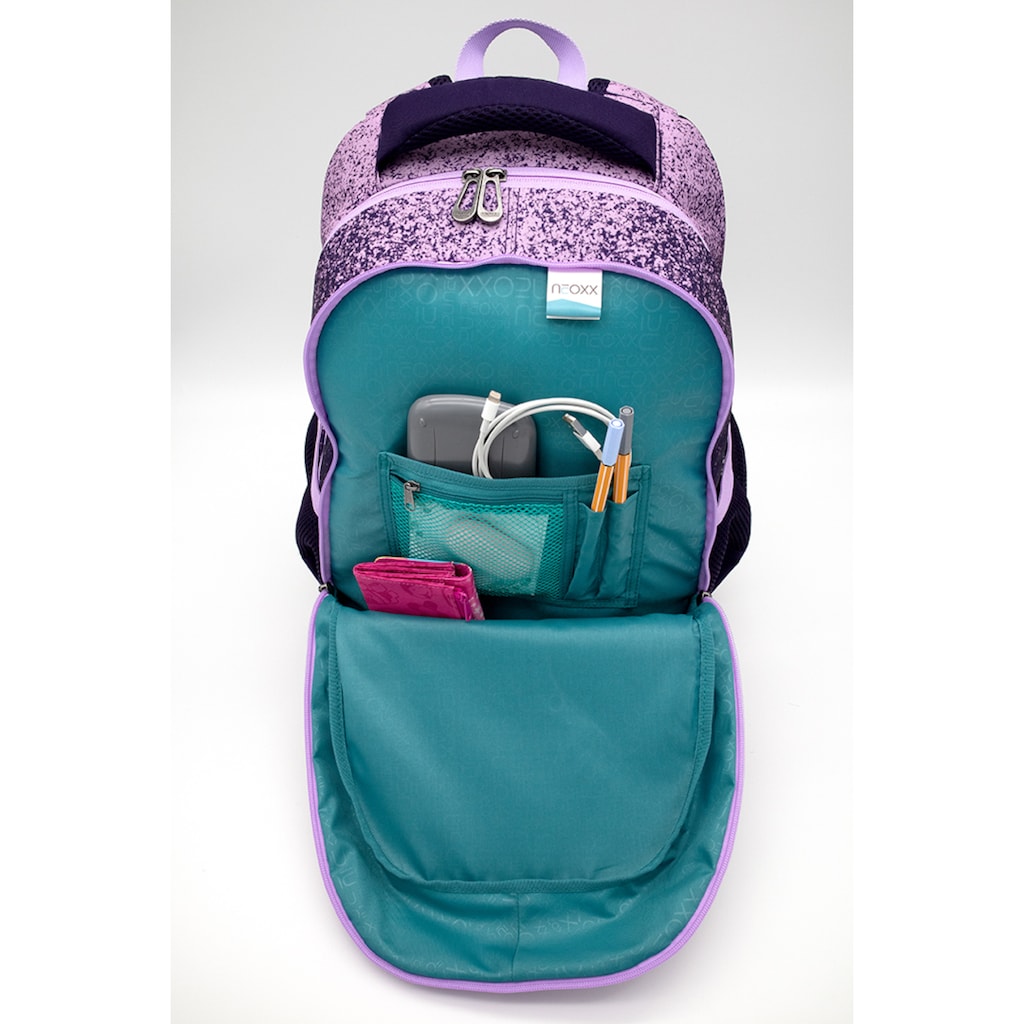 neoxx Schulrucksack »Fly, Glitterally perfect«, Reflektionsnaht