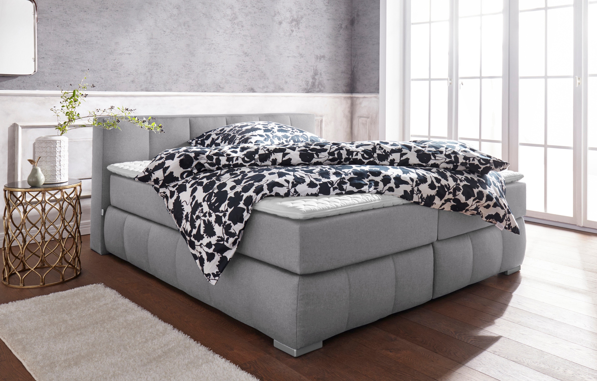 8. Bild von Guido Maria Kretschmer Home&Living Boxspringbett »Chelles«, inkl. Topper, in XXL- Überlänge 220 cm, Unterbox mit feine Wölbung