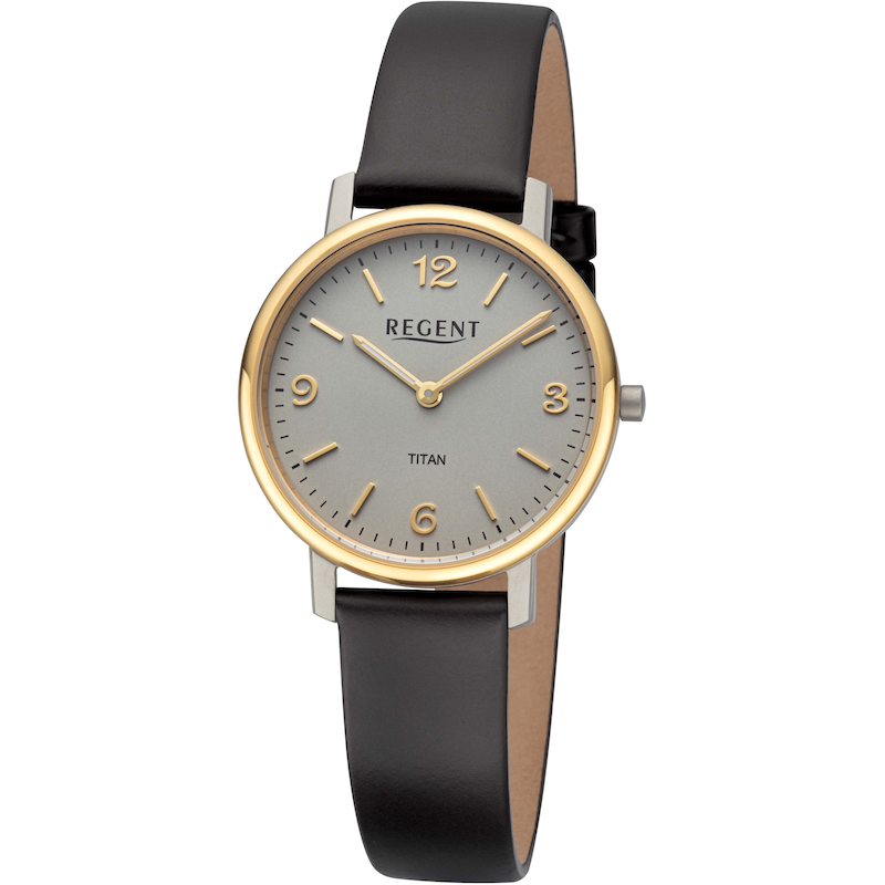 REGENT Quarzuhr »12090338 - 20628UTG/860BK« Armbanduhr, Damenuhr, Mineralglas schwarz 0 Schicke Damenarmbanduhr