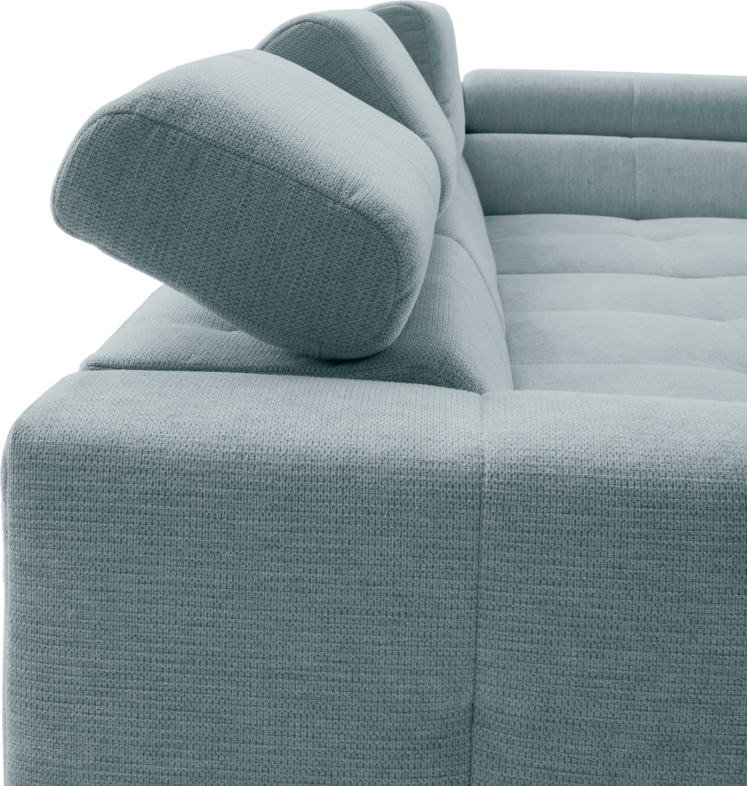 Home affaire Ecksofa »Claya Move, L-Form, Kopf- & Rückenverstellung, Breite 282 cm« Moderne Steppung, weicher Polsteraufbau & saugroboterfreundliche Höhe