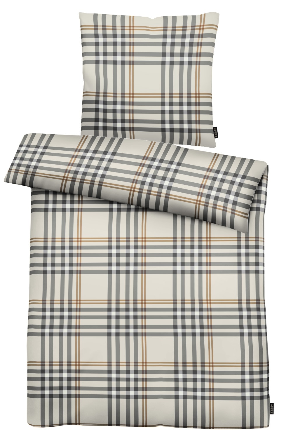 APELT Bettwäsche »Jeremy« 2 Bettwäsche-Set mit Reißverschluss, Baumwoll-Satin, Digitaldruck
