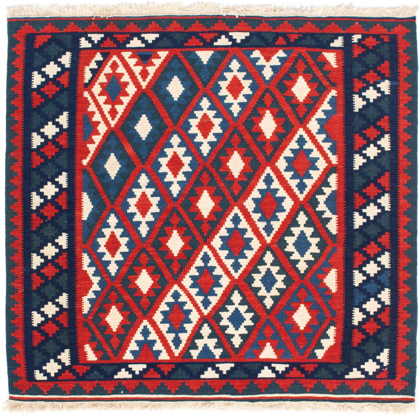 morgenland Wollteppich »Kelim - Oriental quadratisch - 102 x 94 cm - dunkel günstig online kaufen