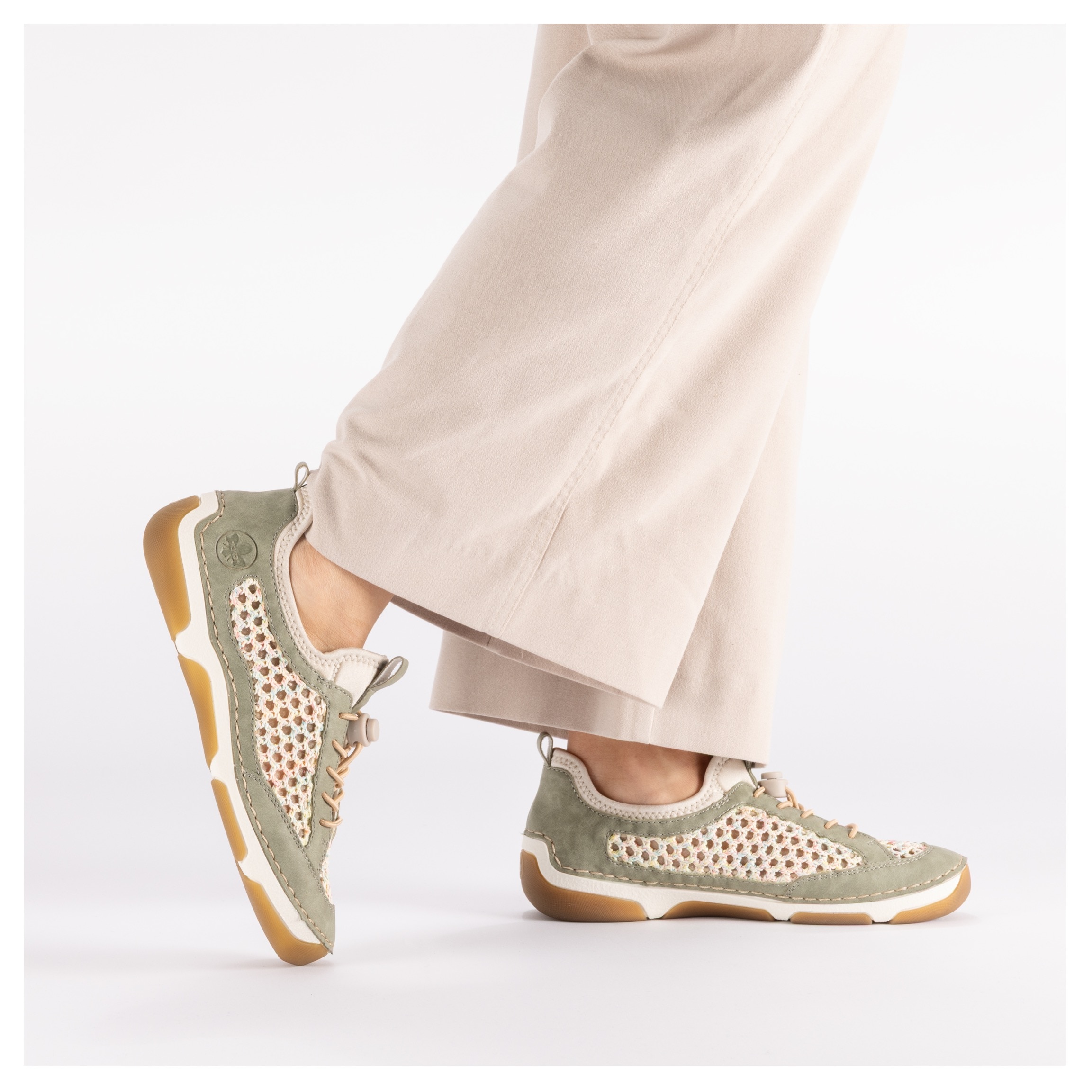 Rieker Slip-On Sneaker  Slipper, Freizeitsneaker, Halbschuh mit Schnellverschluss