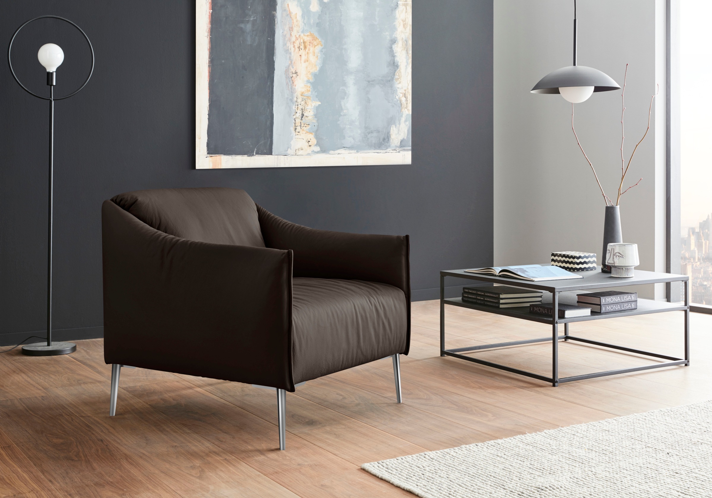 W.SCHILLIG Cocktailsessel »sally«, mit Metallfüßen in Chrom glänzend