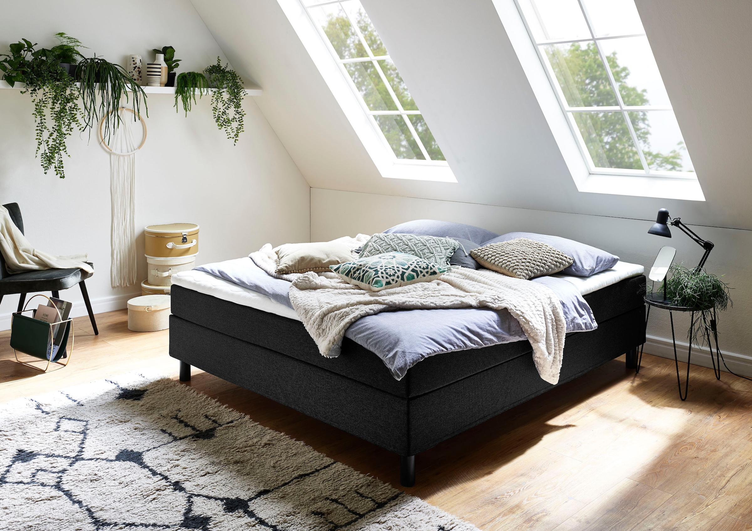 Bild von ATLANTIC home collection Boxbett »Happy«, ohne Kopfteil, mit Topper, wahlweise mit oder ohne Bettwaren