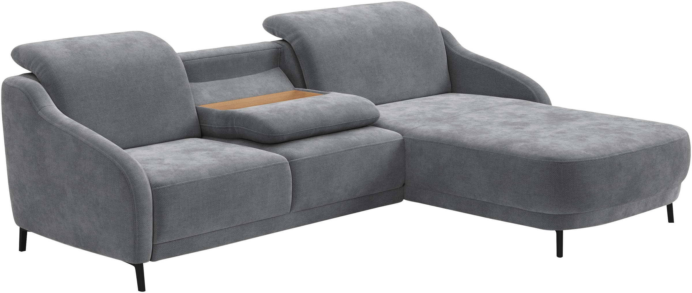 sit&more Ecksofa »Blues L-Form«, wahlweise mit Klapptisch und USB