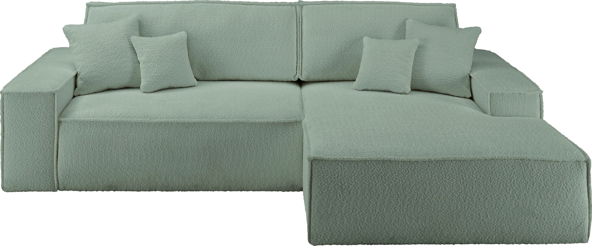 andas Ecksofa »Finnley Schlafsofa 267 cm in Bouclé, Struktur fein u. Cord, günstig online kaufen