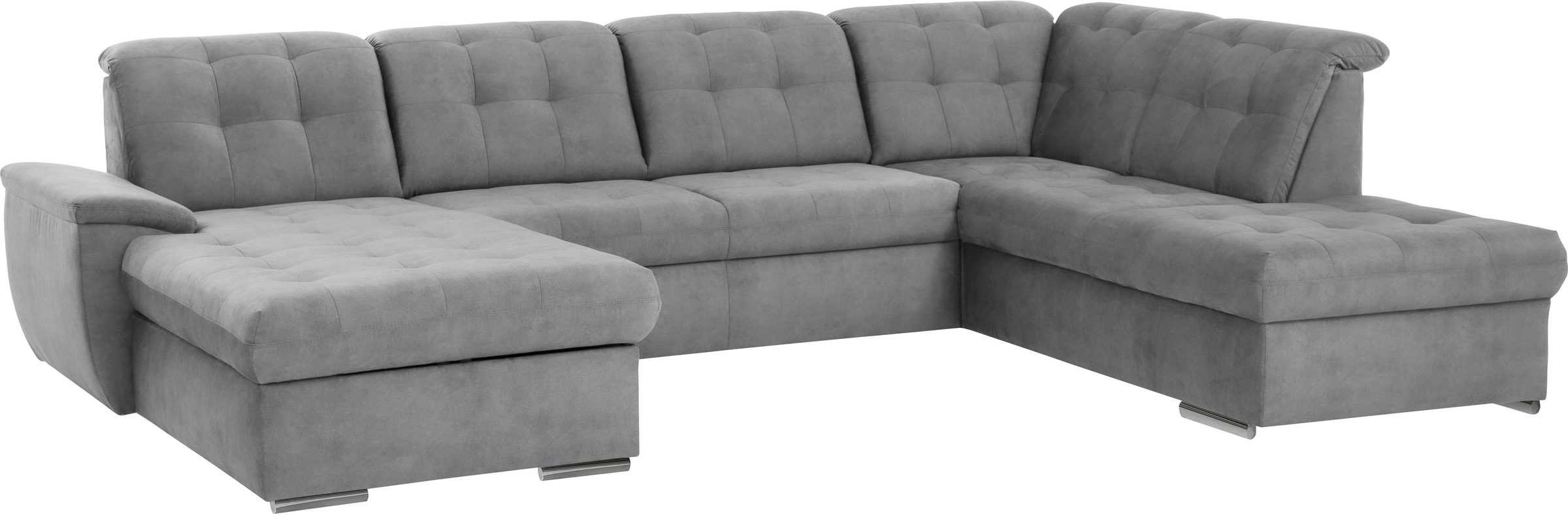 exxpo - sofa fashion Wohnlandschaft »Durango, aufwendige Sitz- und Rückenverarbeitung, bequem, U-Form«, inkl. Kopfteilverstellung, wahlweise mit Bettfunktion und Bettkasten