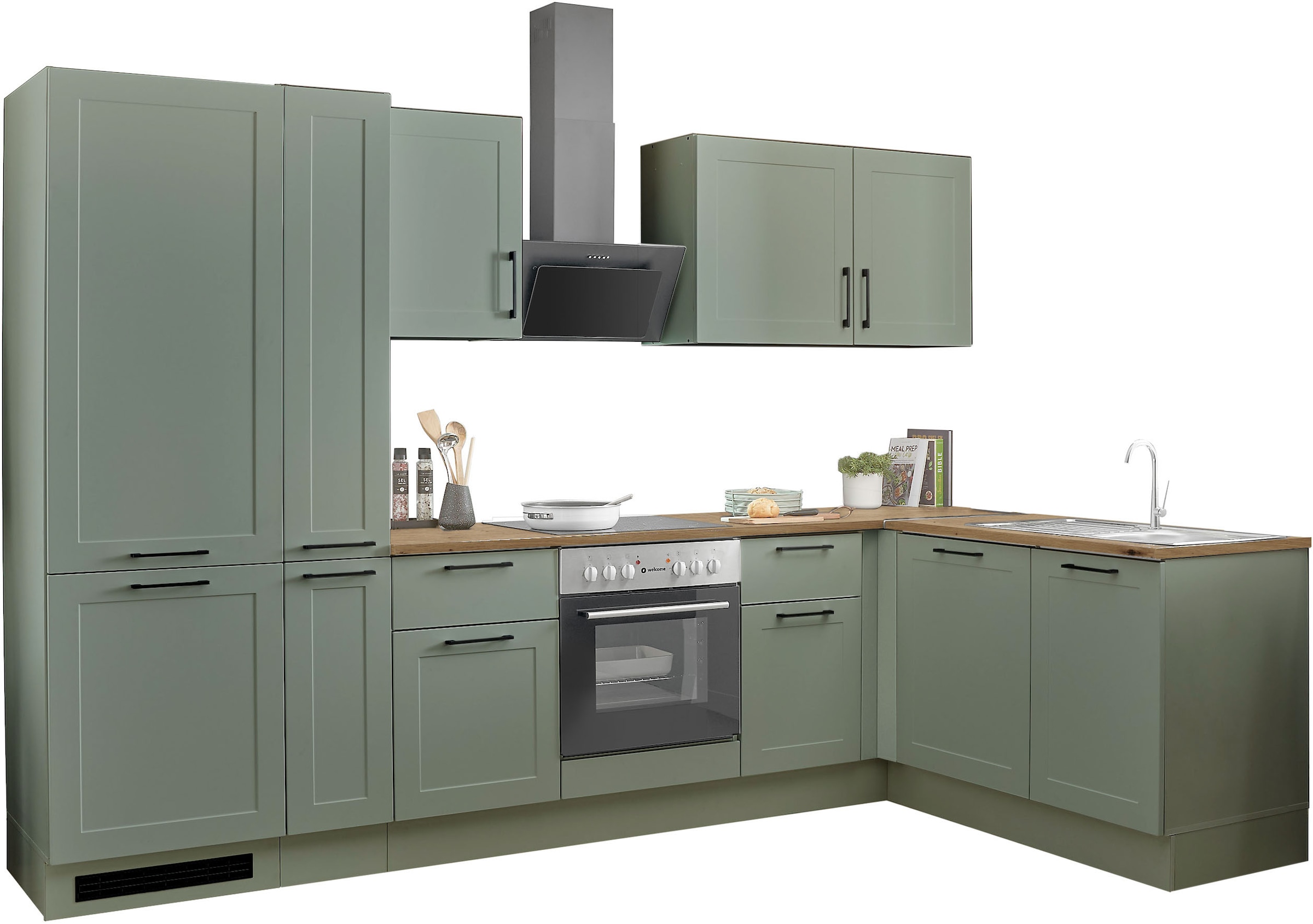 BASIC by Balculina Winkelküche »Marsi« Stellmaße 310x175 cm, wahlweise mit E-Geräten, mit Soft-Close-Funktion