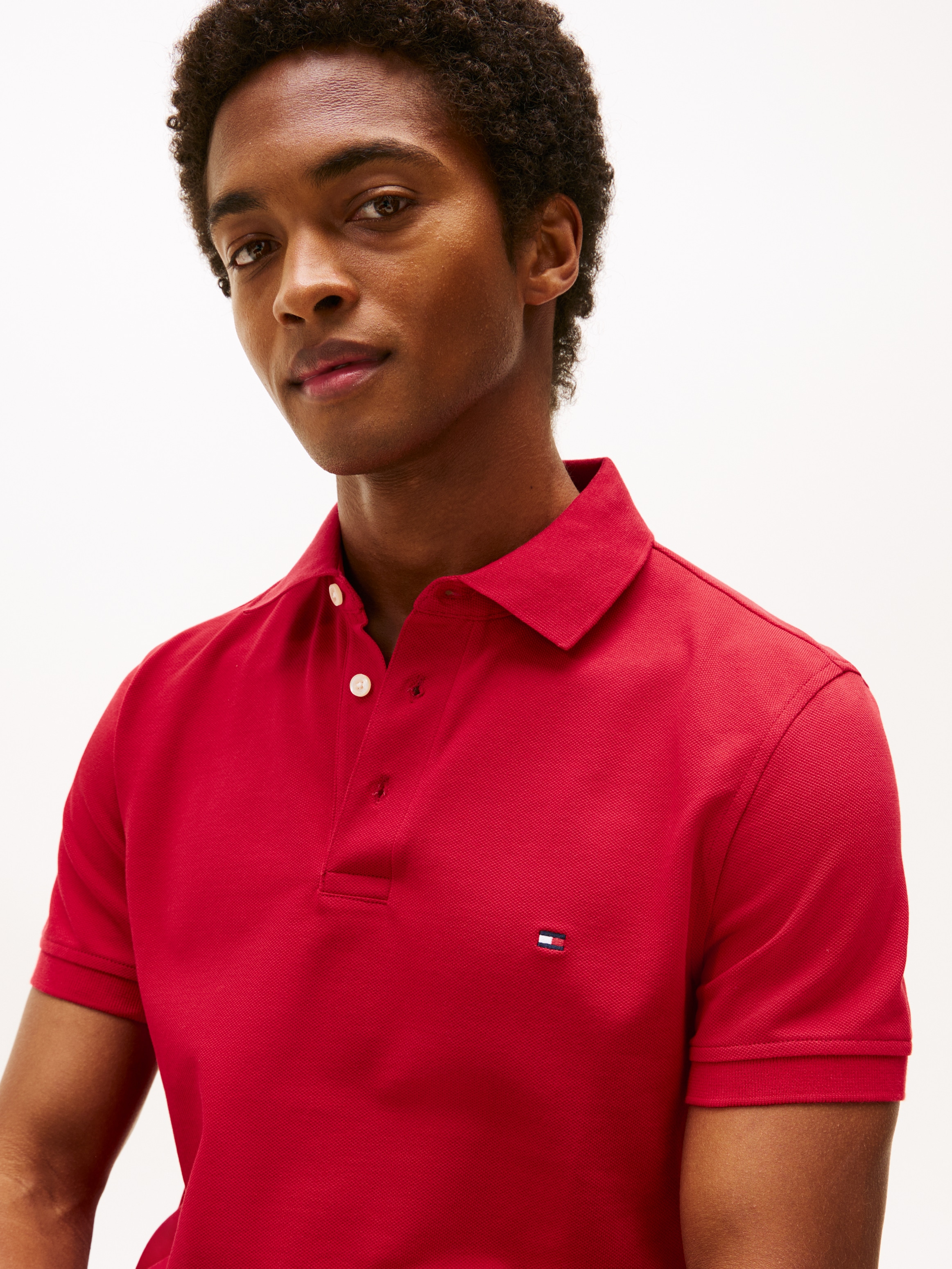 Tommy Hilfiger Poloshirt »1985 SLIM POLO« mit Stickerei, Piqué-Qualität, Slim fit