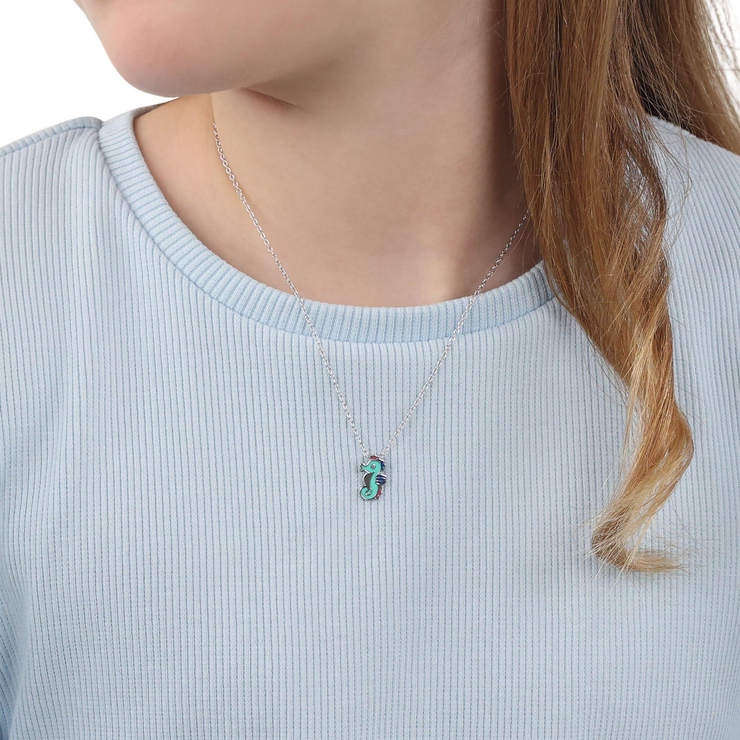 Prinzessin Lillifee Kette mit Anhänger »Seepferdchen-Motiv« mit Zirkonia (synth.)