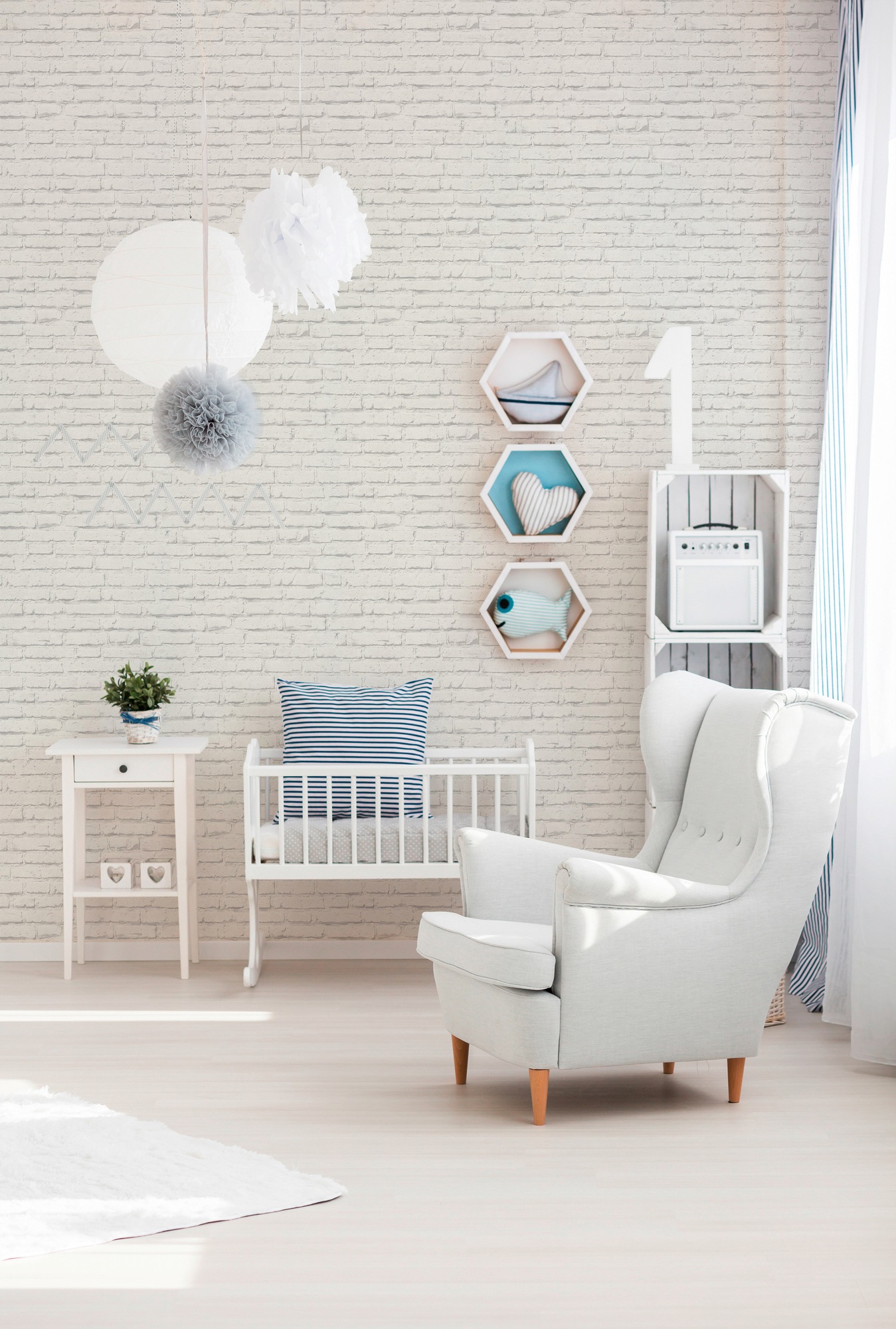 A.S. Création Vliestapete »Boys & Girls 6 in Backstein Optik«, gemustert-Motiv-abstrakt, Tapete Stein Tapeten Wohnzimmer Schlafzimmer Küche Flur Design Optik