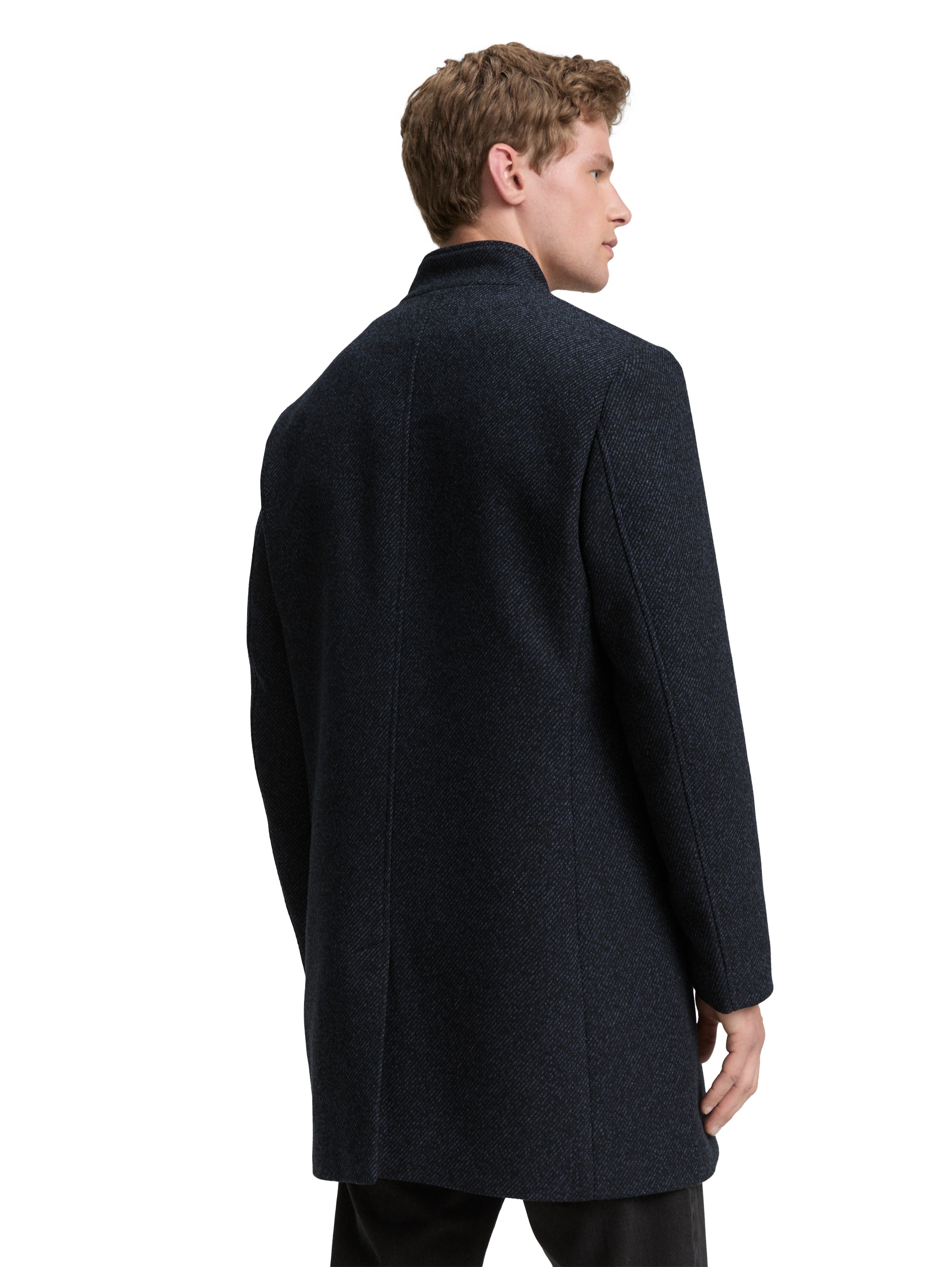 TOM TAILOR Denim Wolljacke, mit Stehkragen