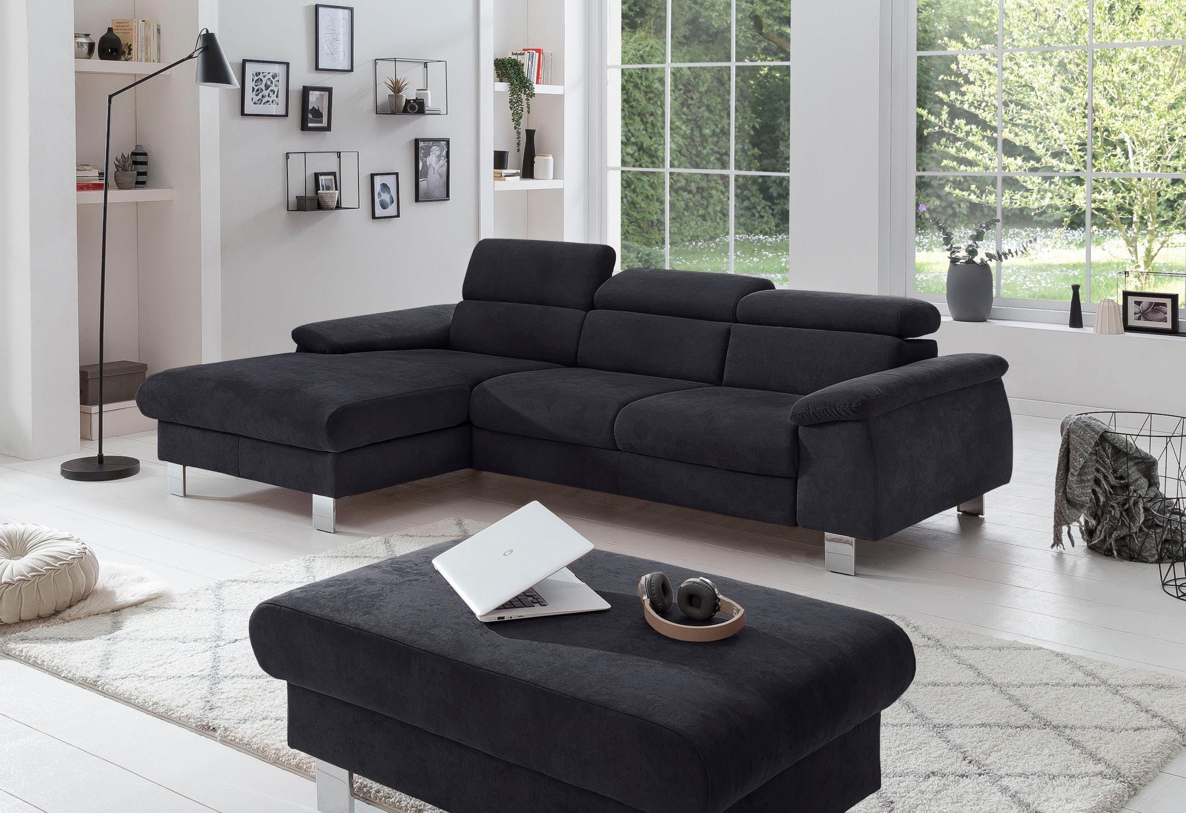 COTTA Ecksofa »Komaris L-Form, B: 244 cm« mit Kopfteilverstellung, optional günstig online kaufen