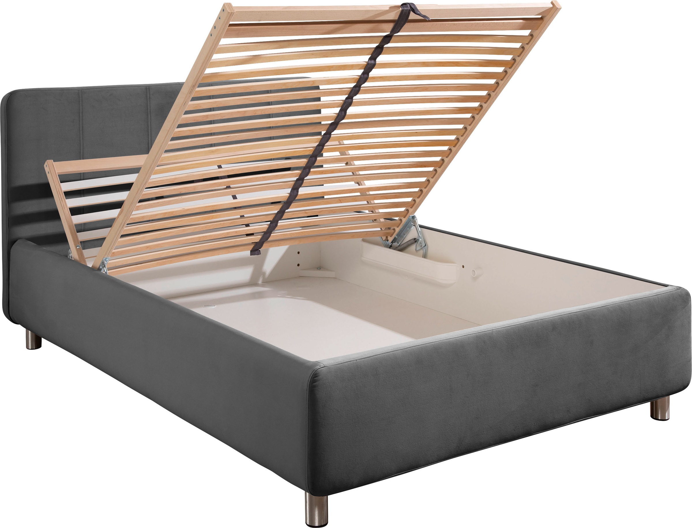 Maintal Polsterbett »Wiesenblick, in Samt &Struktur erhältlich« mit Bettkasten, wahlweise in H2,H3 oder H4