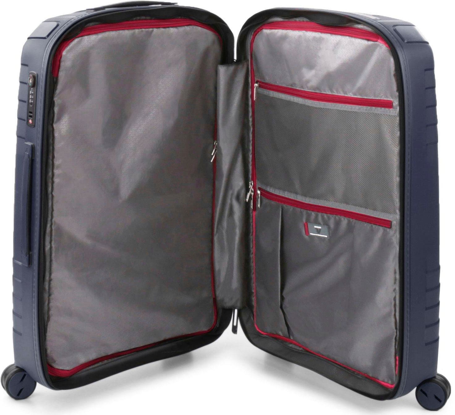 RONCATO Hartschalen-Trolley »Ypsilon 4.0, 69 cm, dunkelblau«, 4 Rollen, Hartschalen-Koffer Reisegepäck mit Volumenerweiterung und TSA Schloss