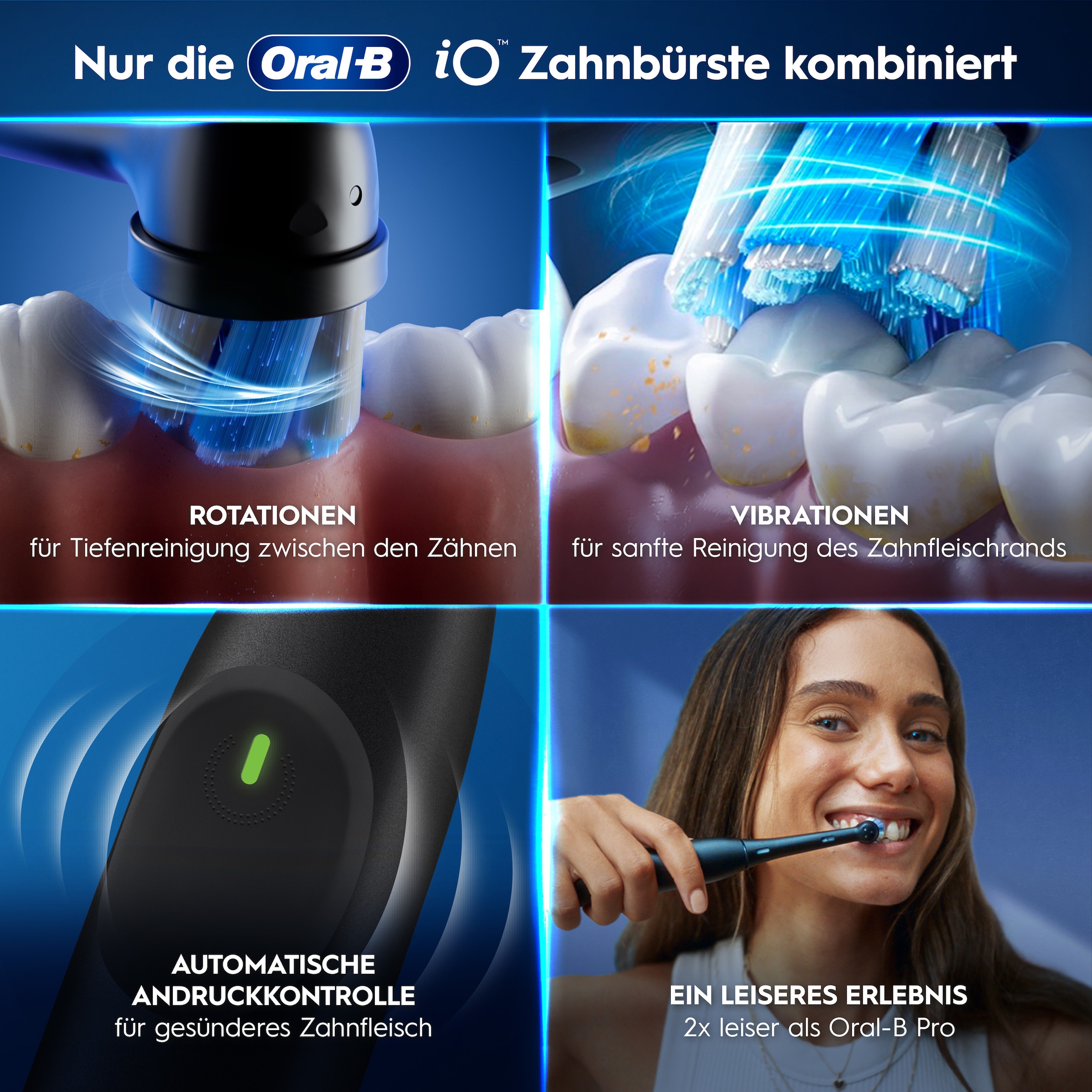 Oral-B »iO Series 2« 2 Stk. Aufsteckbürsten für die sanfte Reinigung, mit 2. Handstück